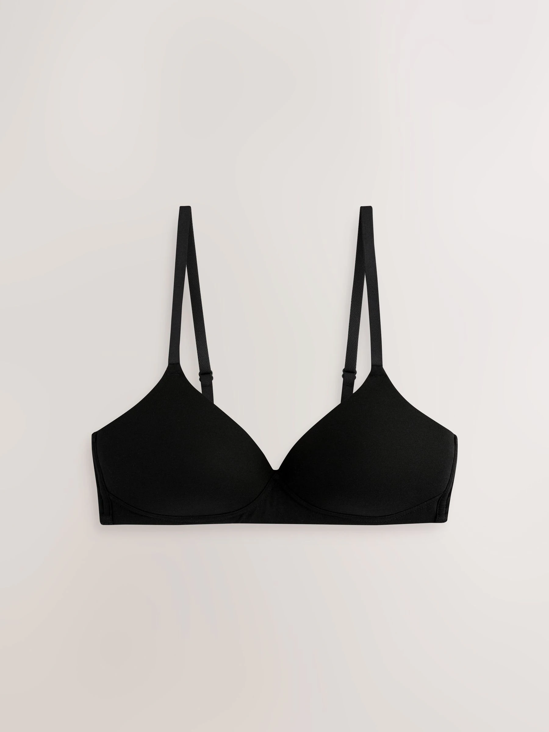 Black/White/White/Praline Nude Pad Non Wire Cotton Bras 4 Pack