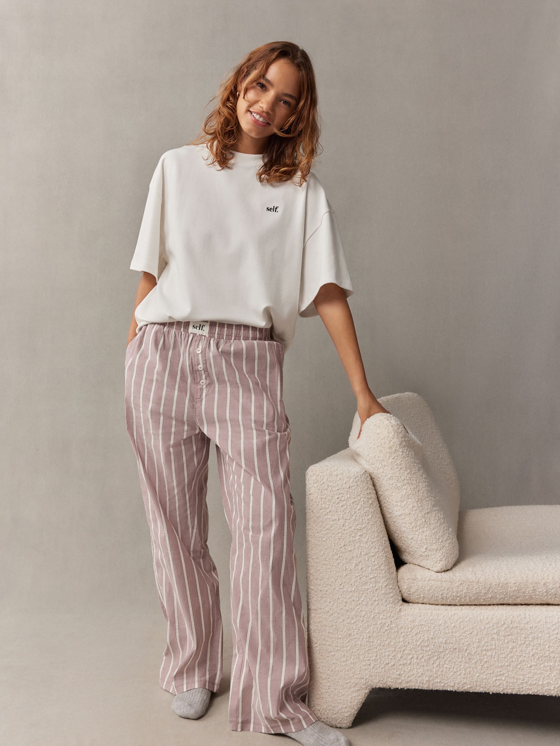 self. Mauve Short Sleeve Pyjamas