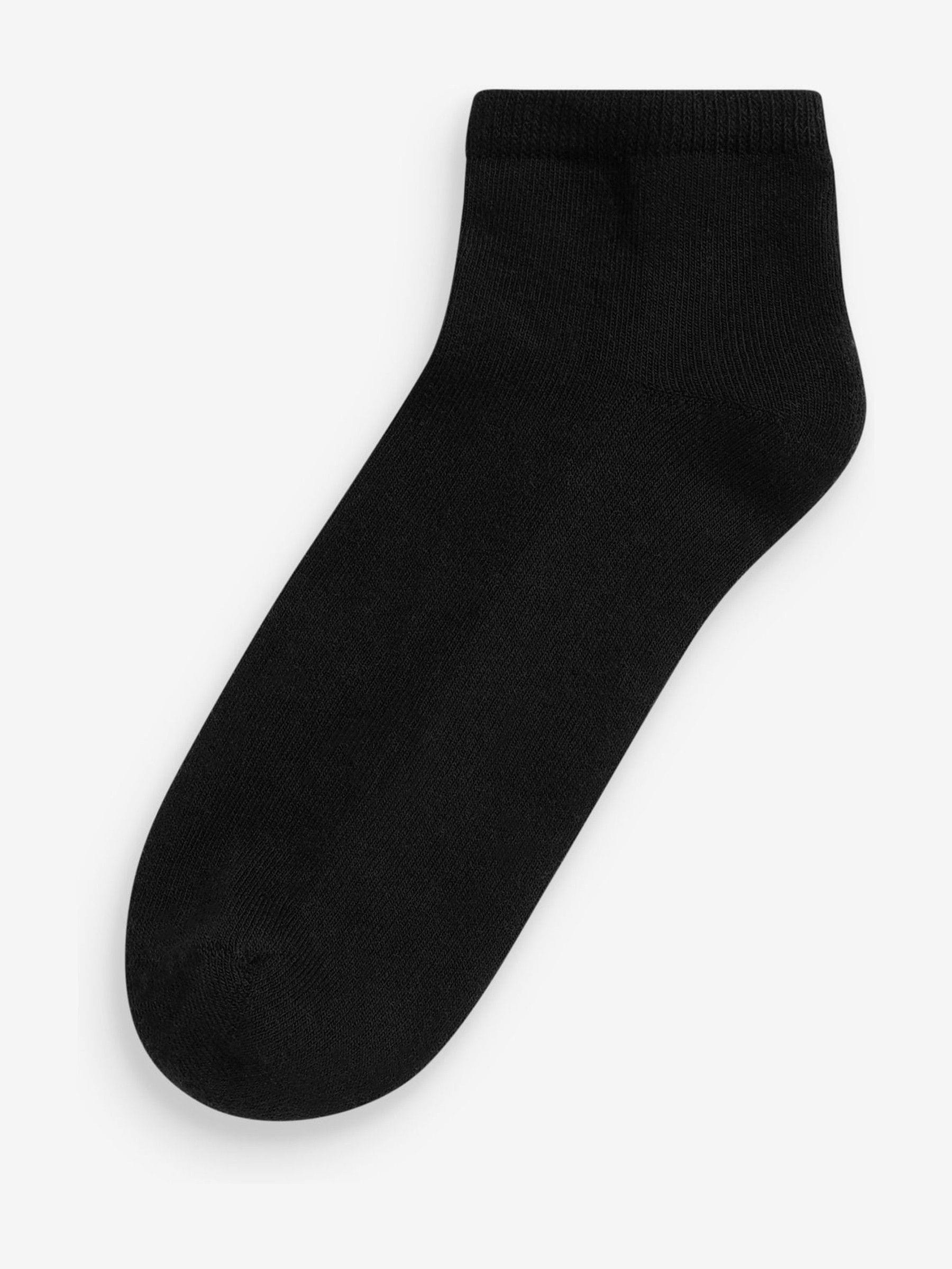 Black Cushion Sole Trainer Socks 4 Pack