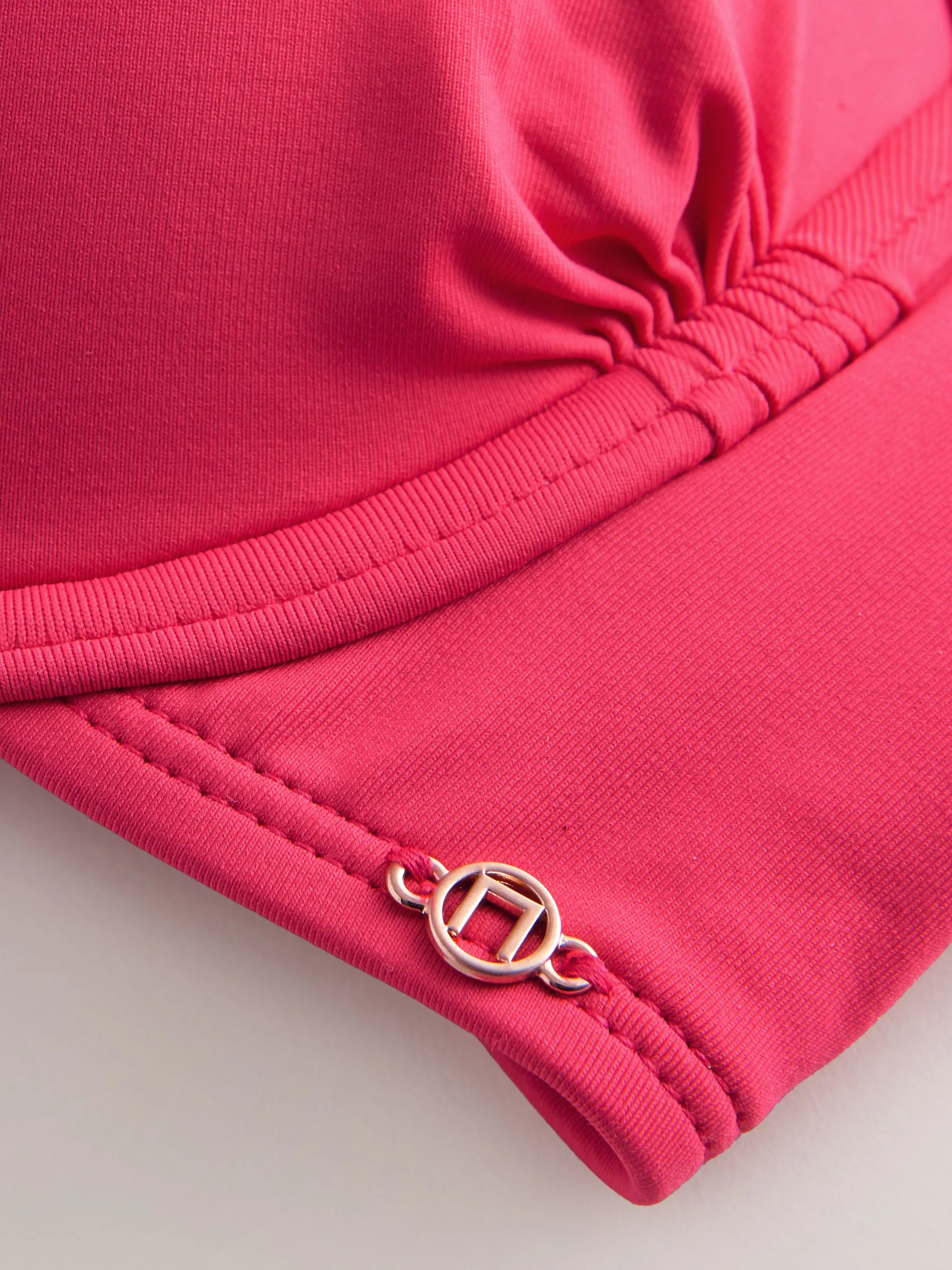 Pink Frill Shaping Padded Wired Bikini Top