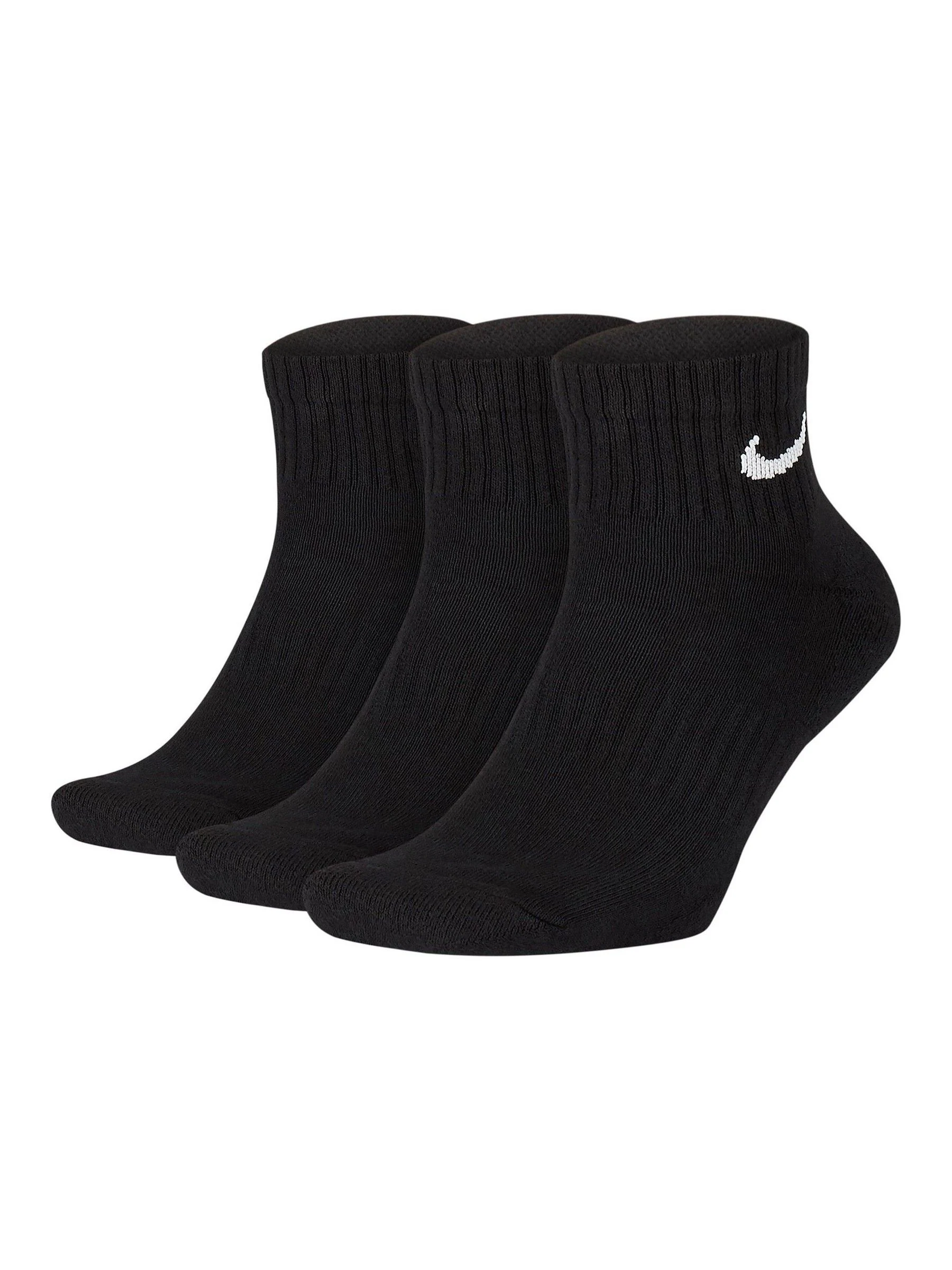 Nike Black Ankle Everyday Cushioned Crew Socks 3 Pack