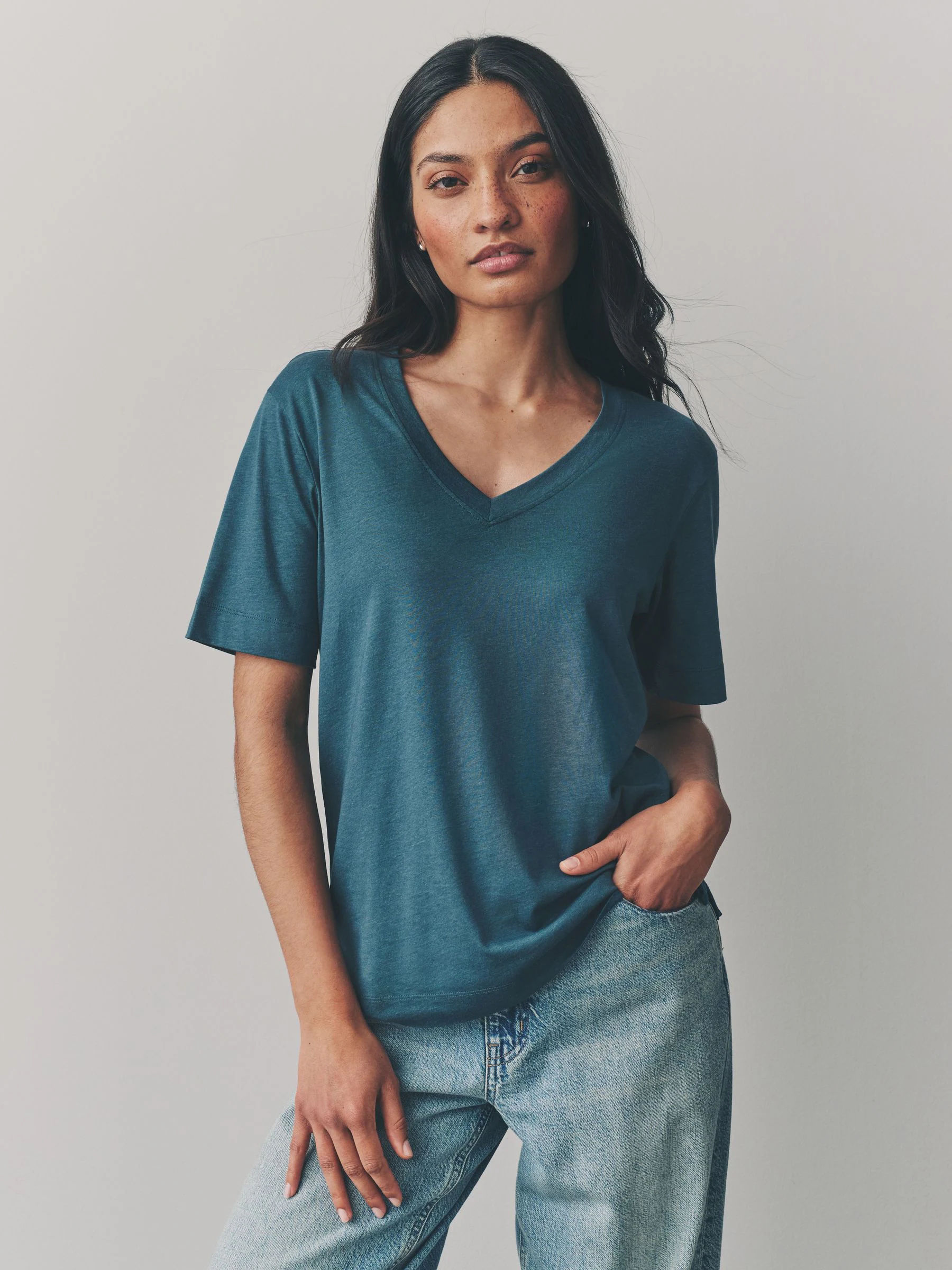 Red/Teal Modal Slouch Short Sleeve T-Shirt 3 Pack