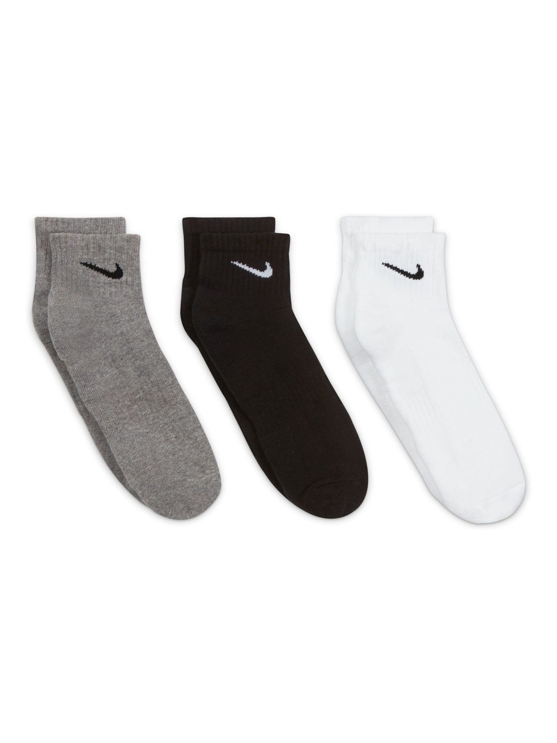 Nike Multi Ankle Everyday Cushioned Crew Socks 3 Pack