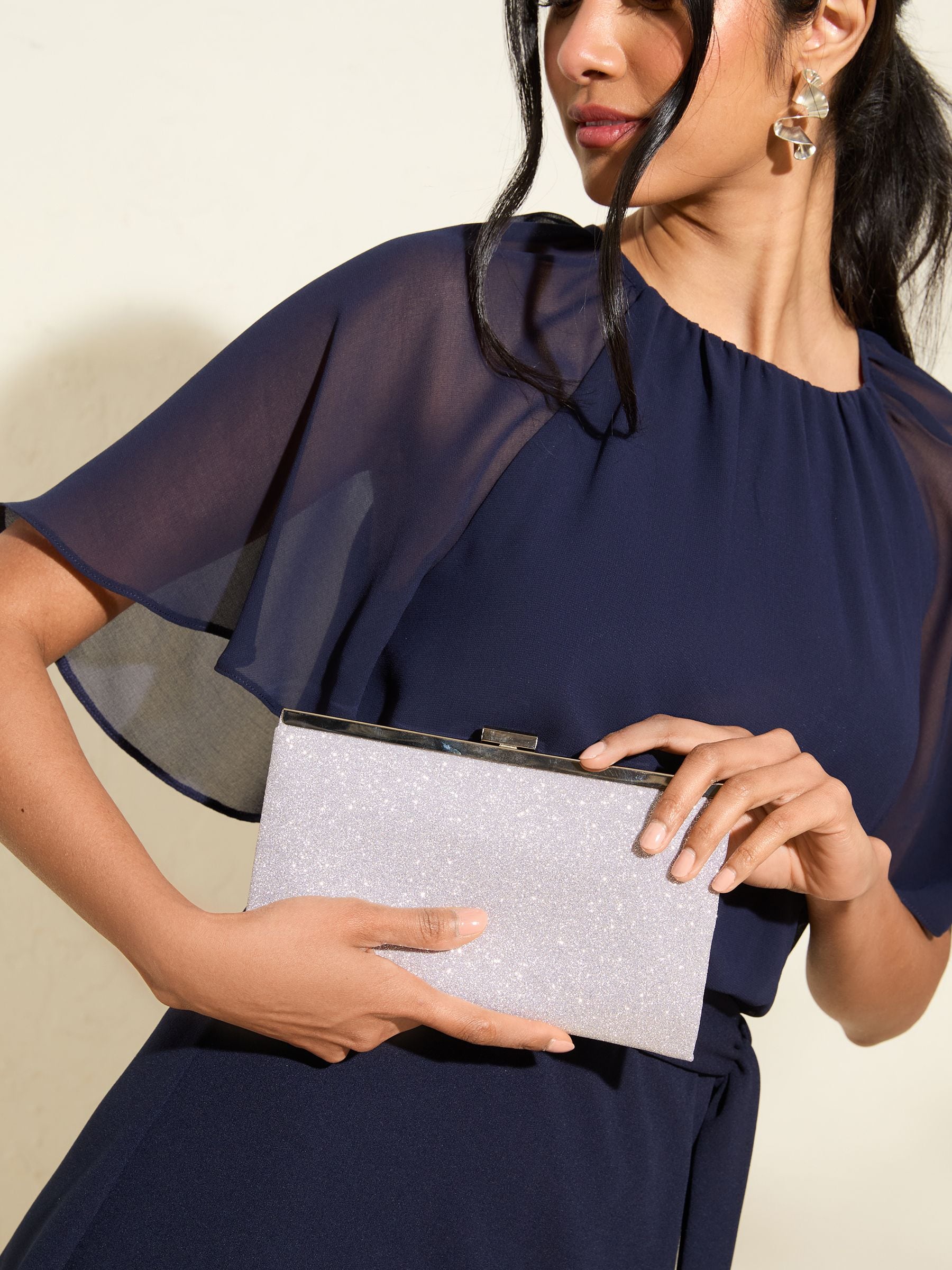 Friends Like These Silver Occasion Clutch Bag