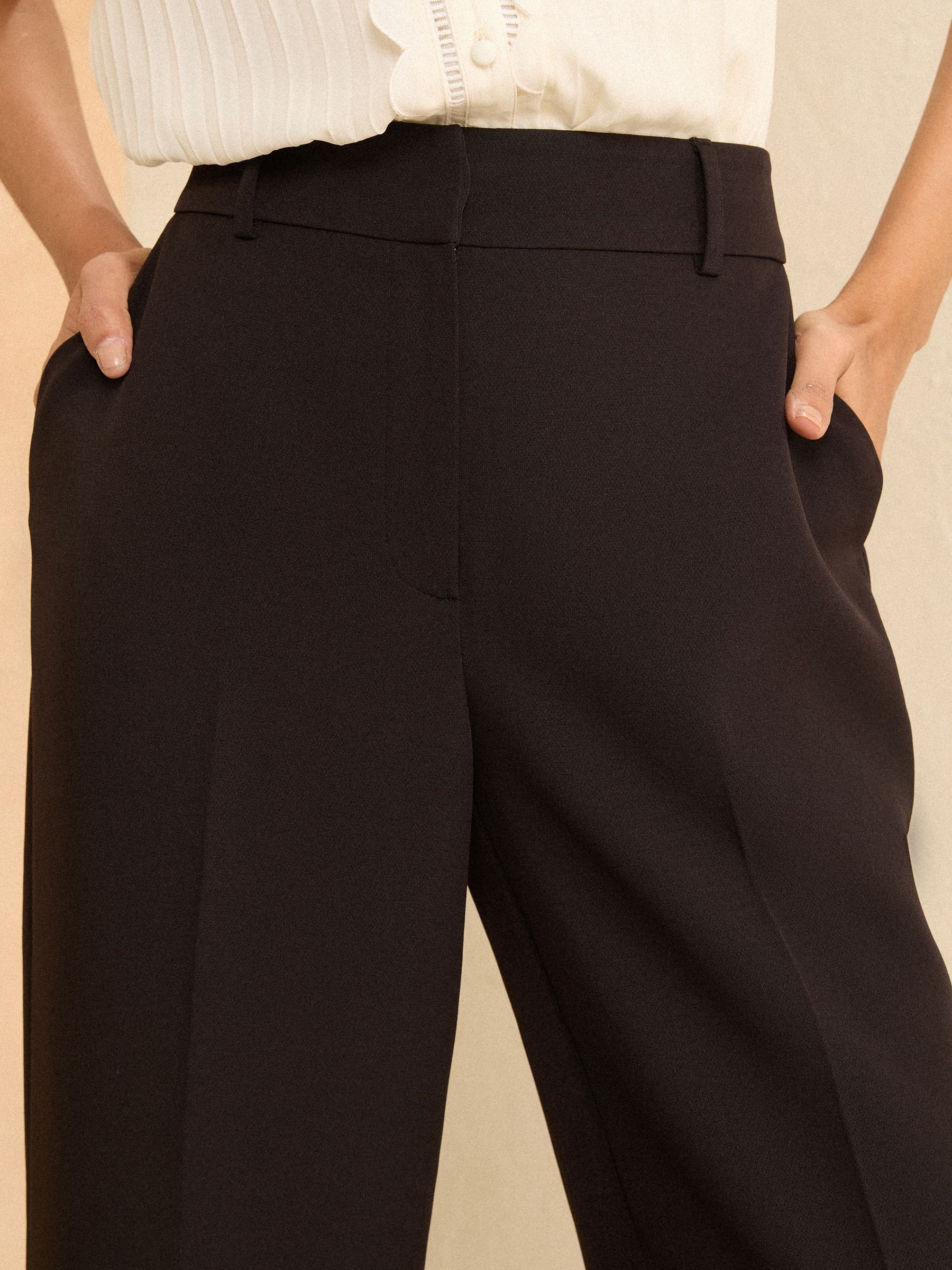 Love & Roses Black Black Wide Leg Trousers