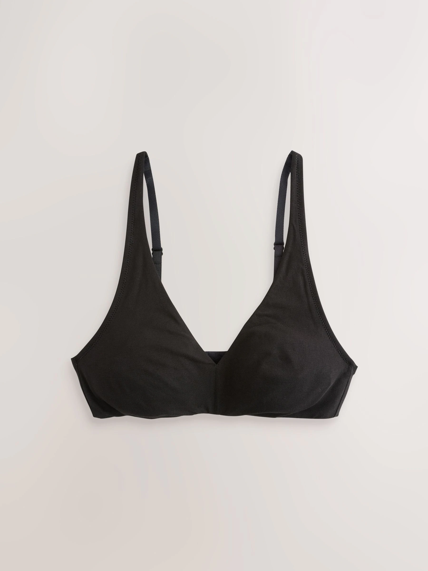 Black/White/White/Praline Nude Non Pad Non Wire Cotton Bras 4 Pack