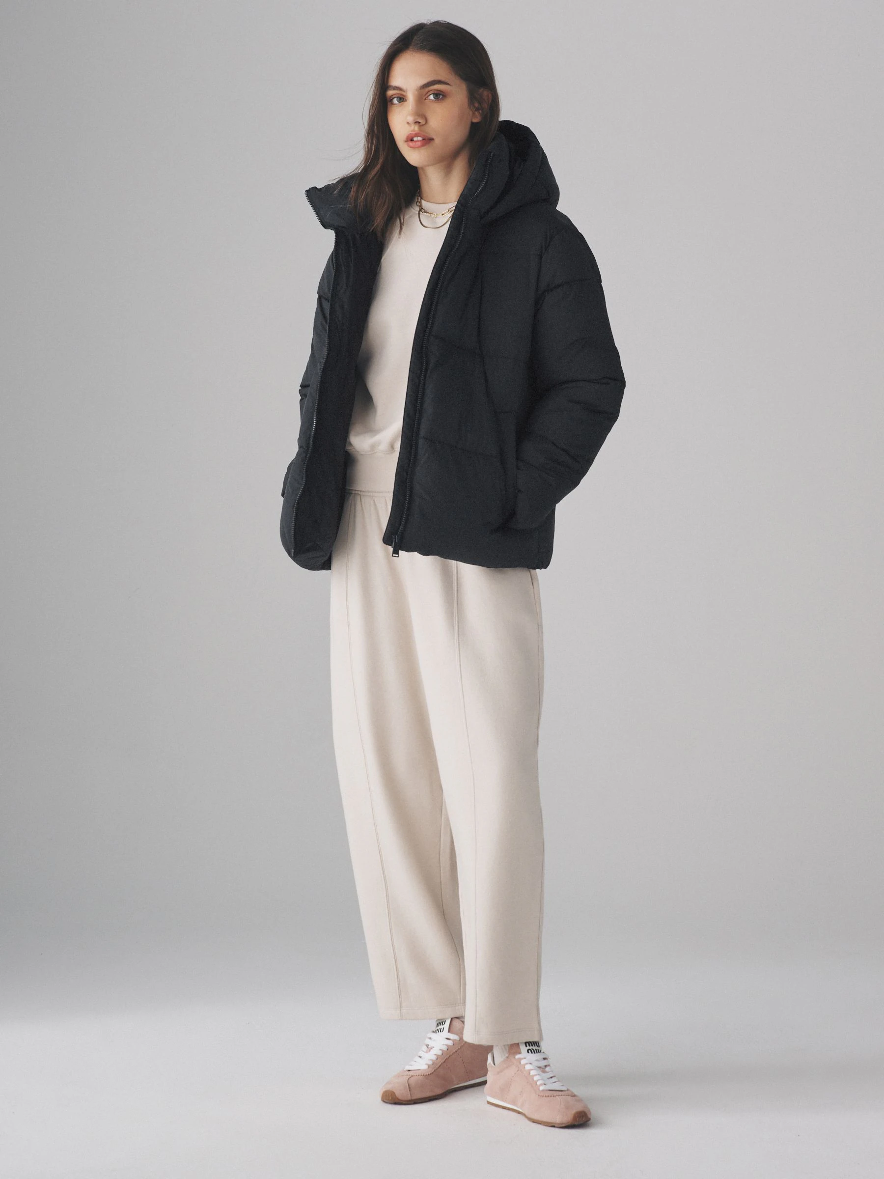 The Set Short Padded Coat Black