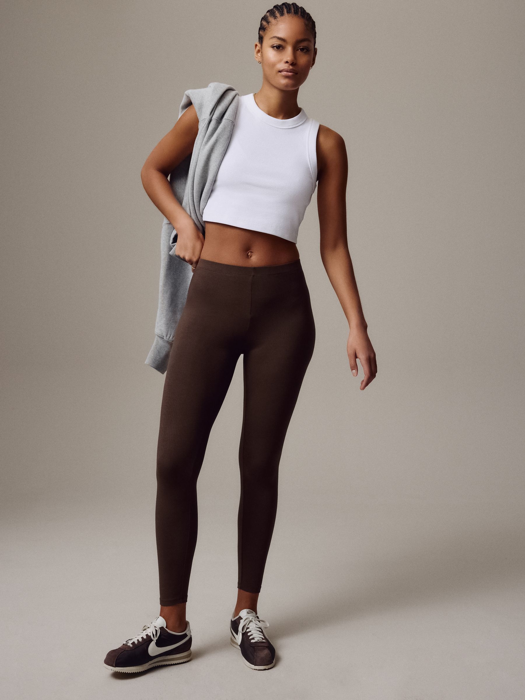 Chocolate Brown Full Length Leggings