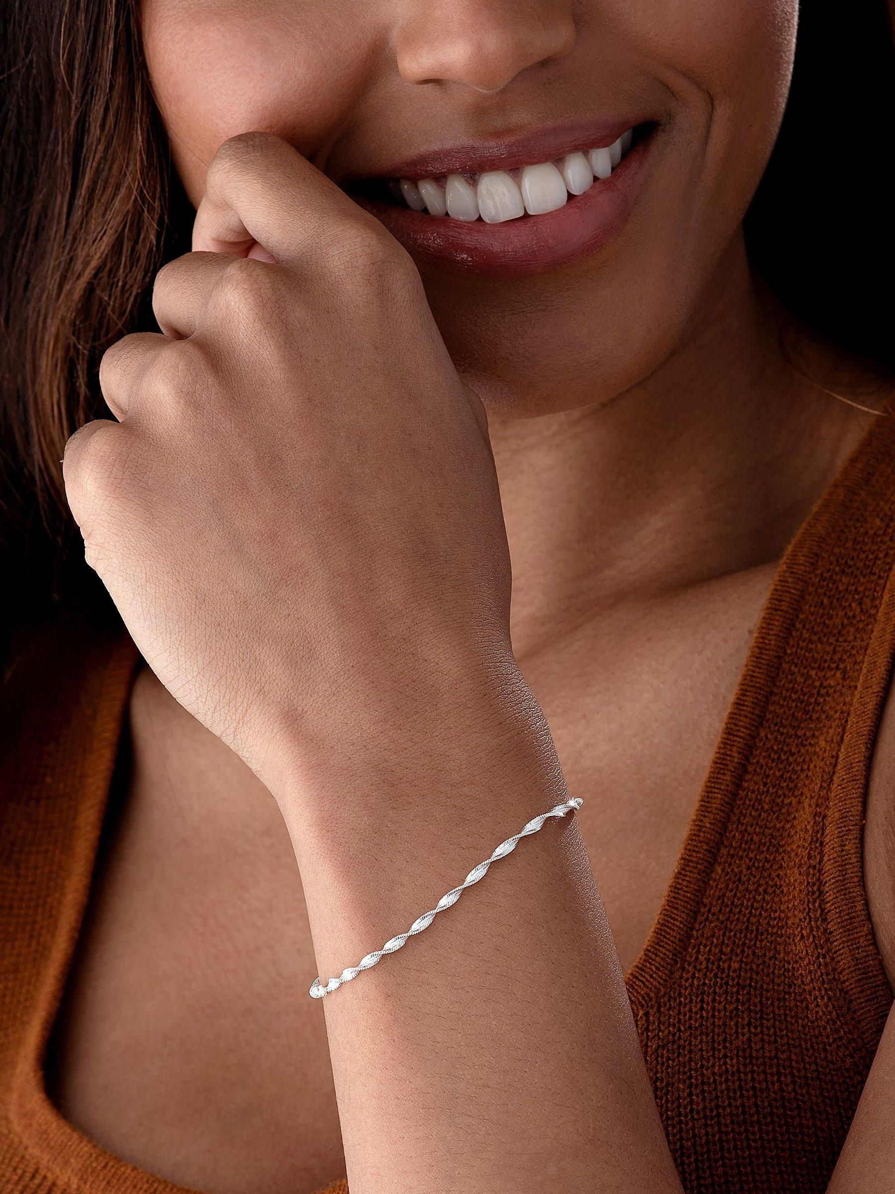 Beaverbrooks Silver Twist Bracelet
