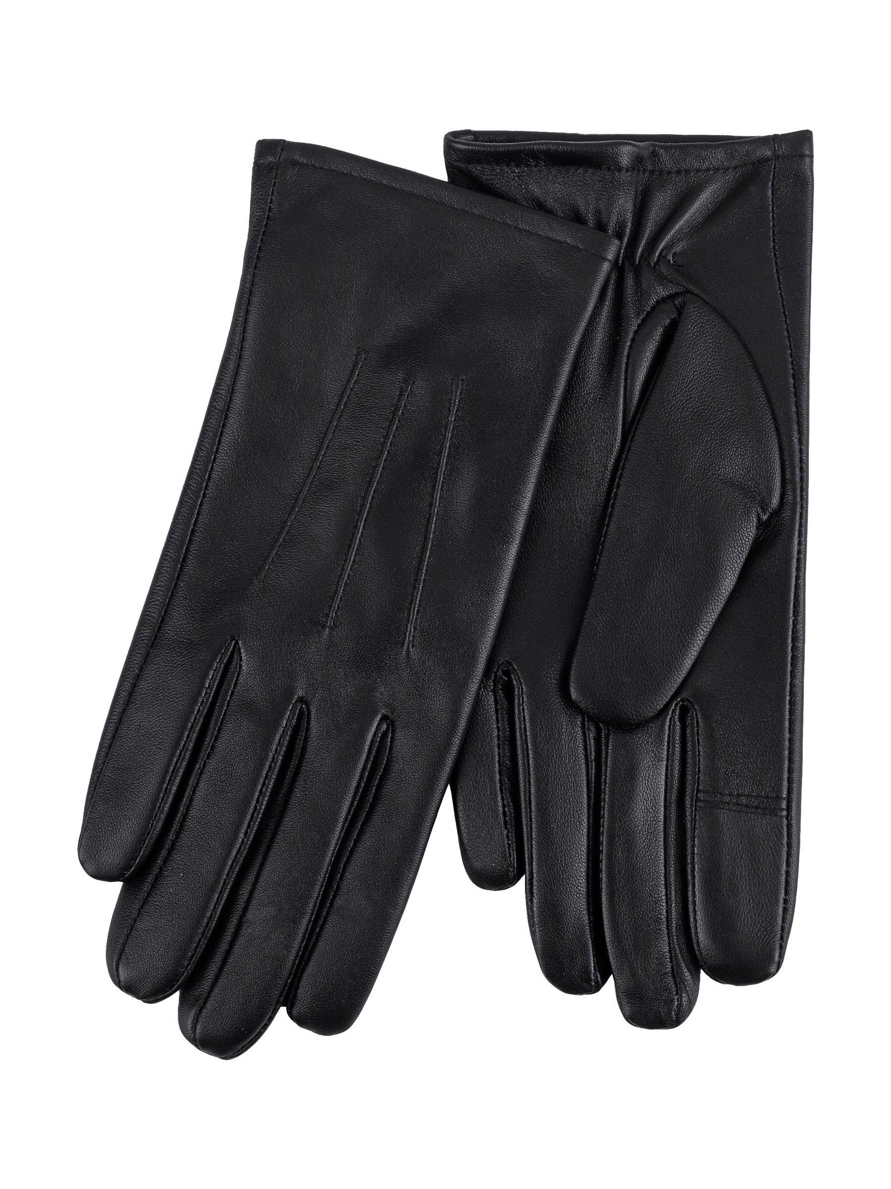 Totes Black 3 Point Smartouch Winter Leather Gloves
