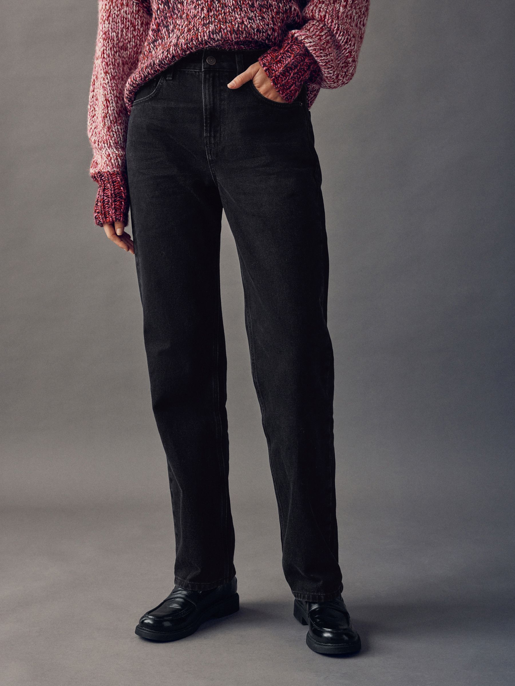 Black Straight Leg Jeans