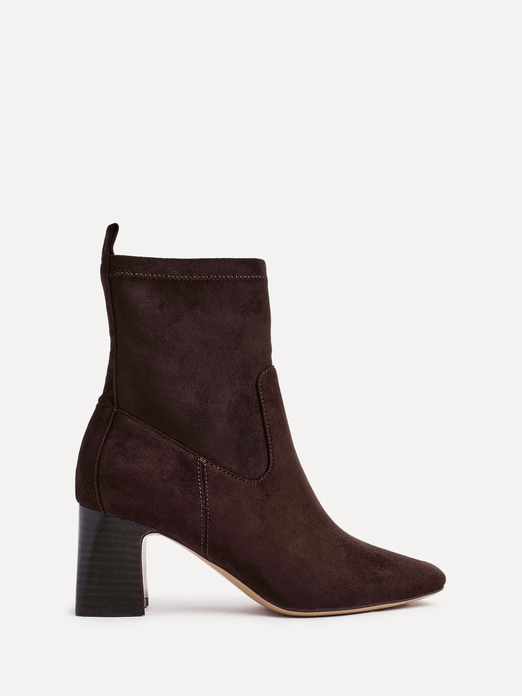 Linzi Brown Francisco Stacked Block Heel Ankle Boots