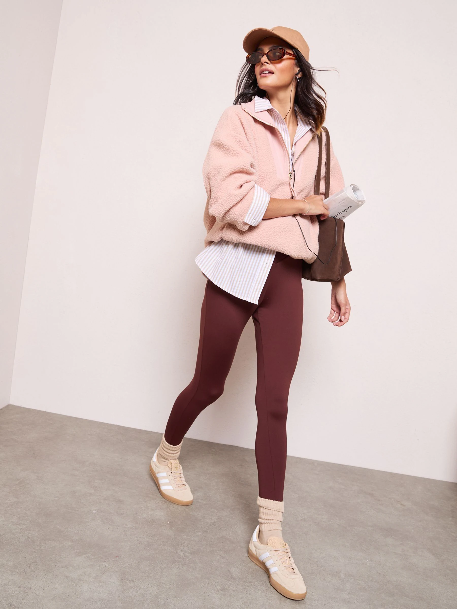 Friends Like These Pink Half Zip Borg Fleece Sweatshirt