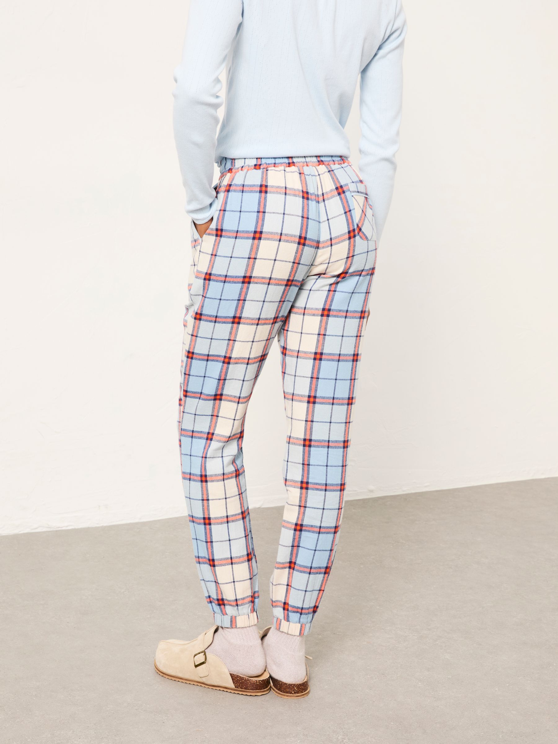 FatFace Cora Blue Check Pyjama Bottom