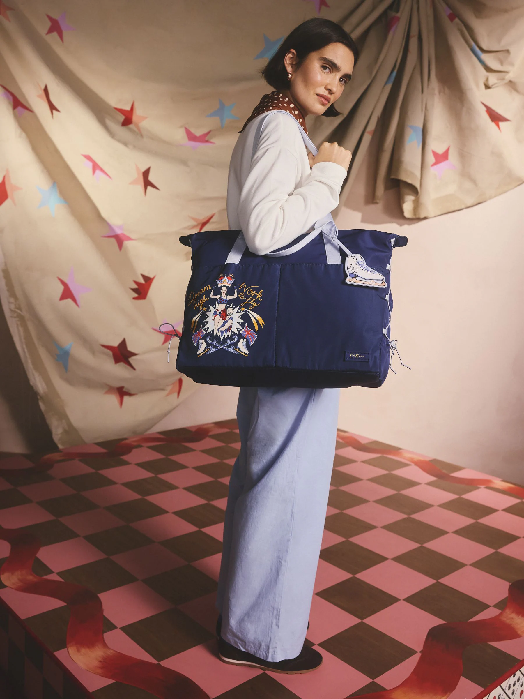 Cath Kidston Navy Lilah and Lewis Gym Bag