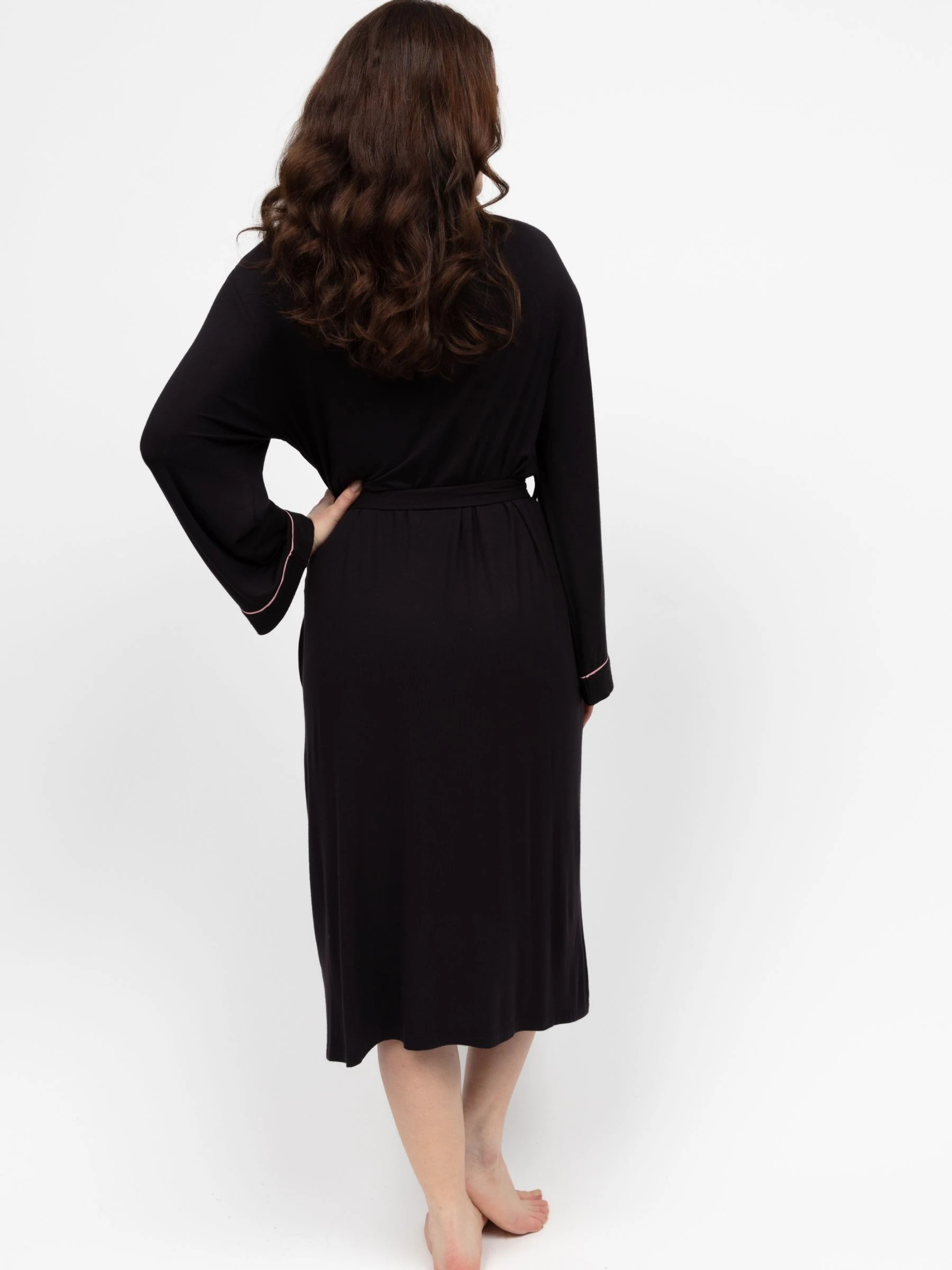 Cyberjammies Black Long Jersey Dressing Gown