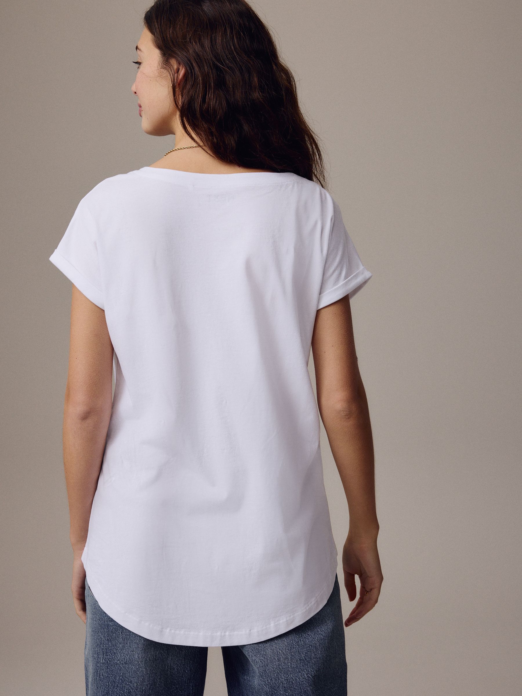 White Cap Sleeve T-Shirt