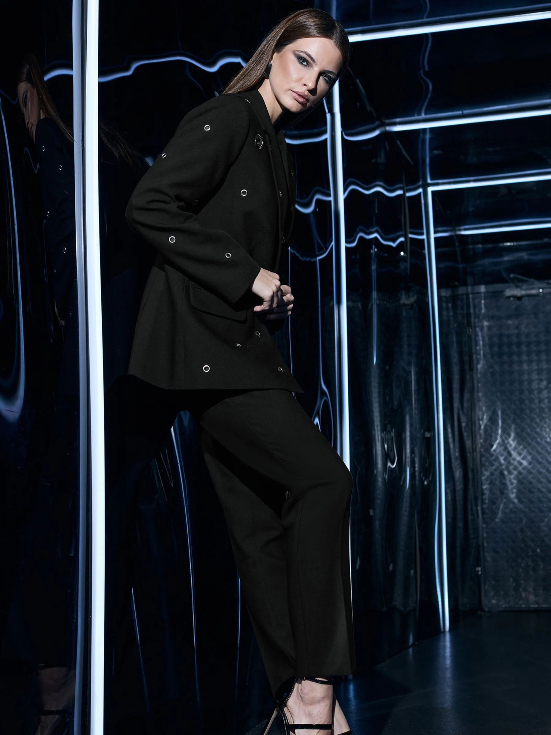 Star by Julien MacDonald Black Eyelet Blazer Jacket