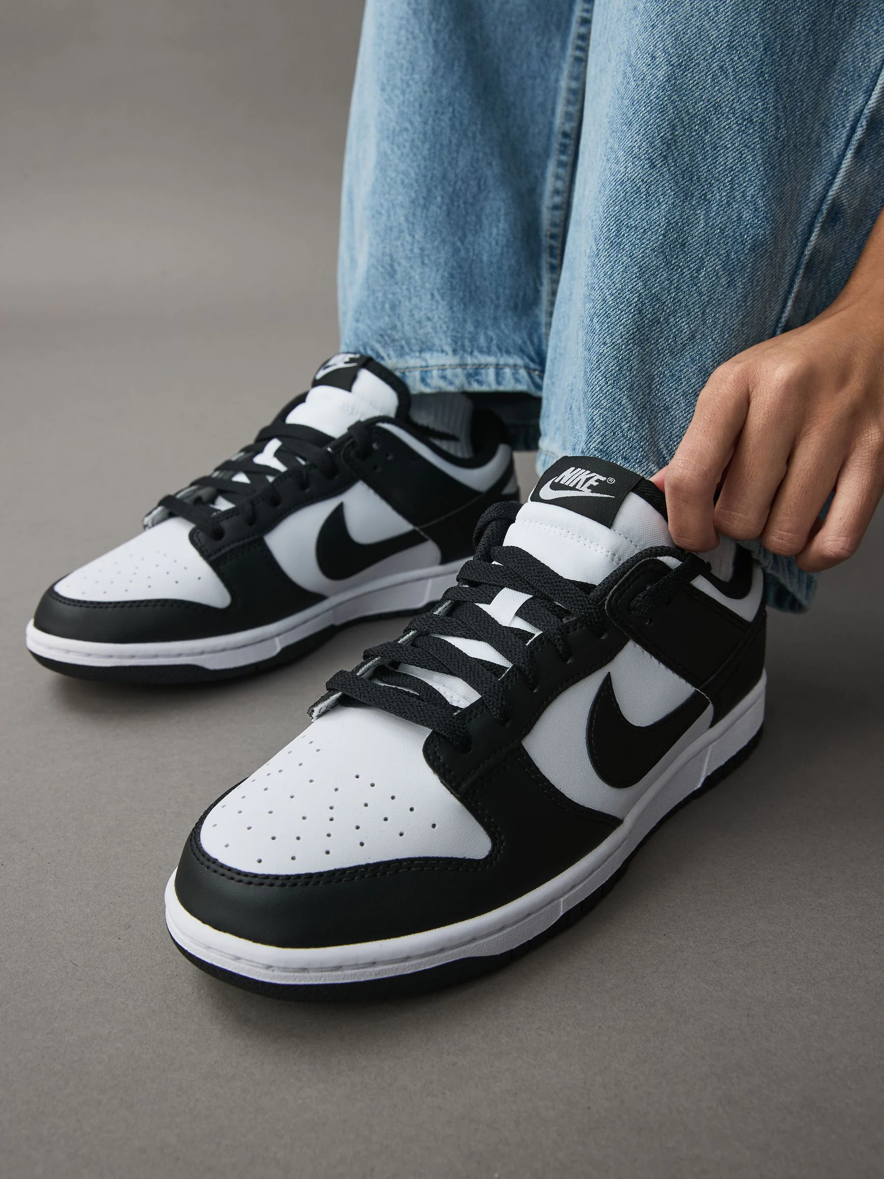 Nike Black/White Dunk Low Trainers