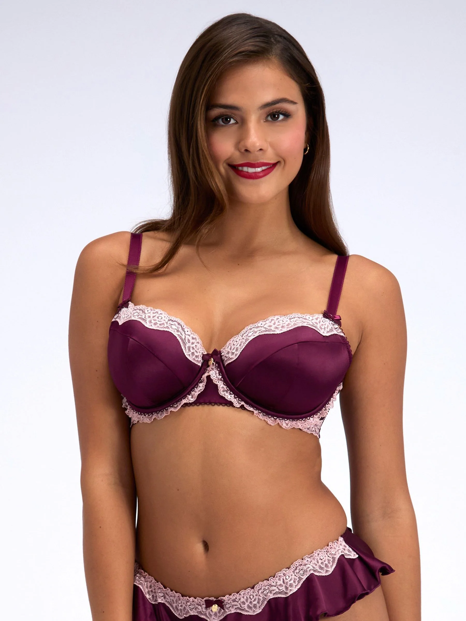 Boux Avenue Berry Gretta Satin Plunge Bra