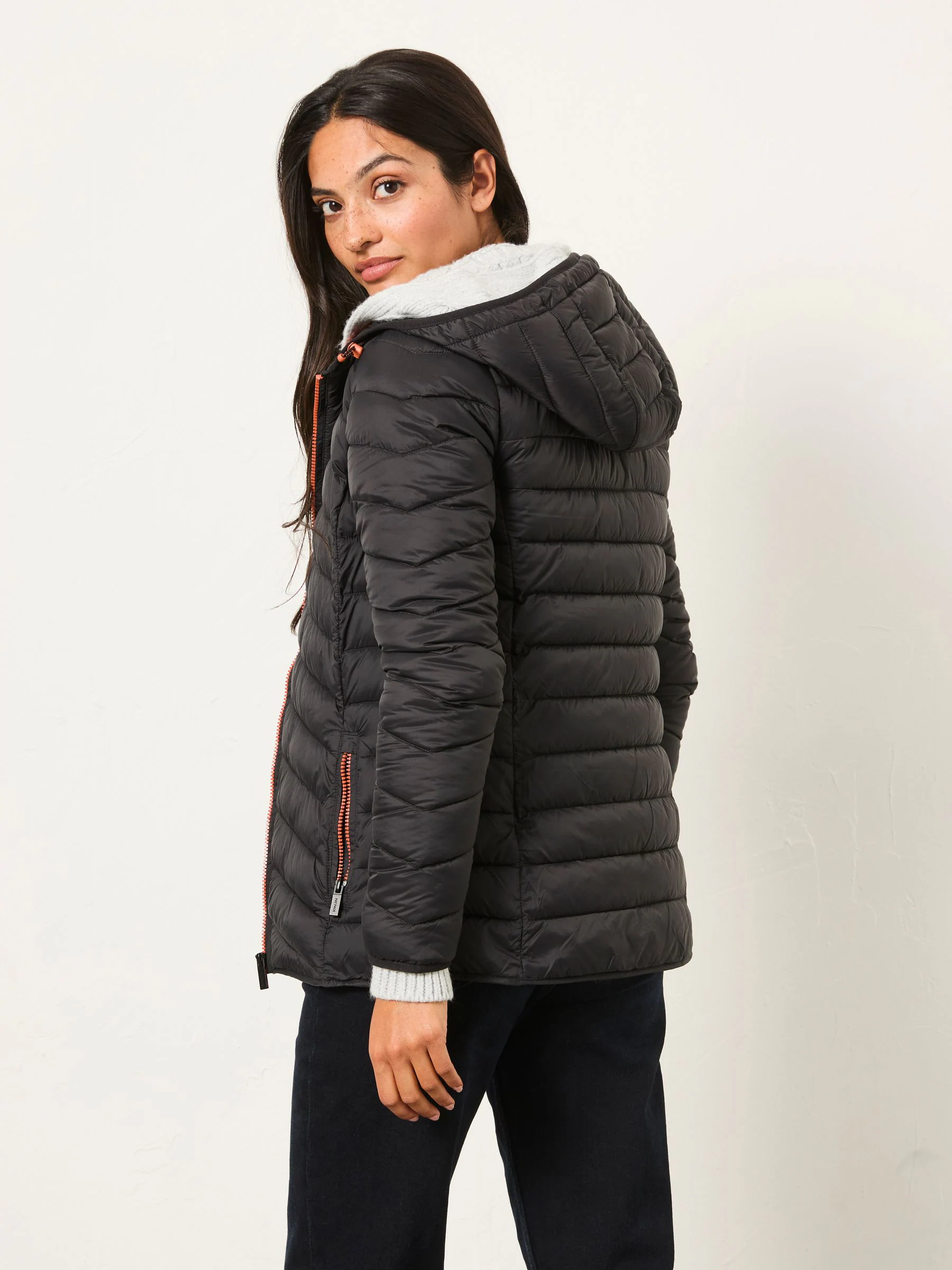 FatFace Ruby Black Lightweight Puffer Coat