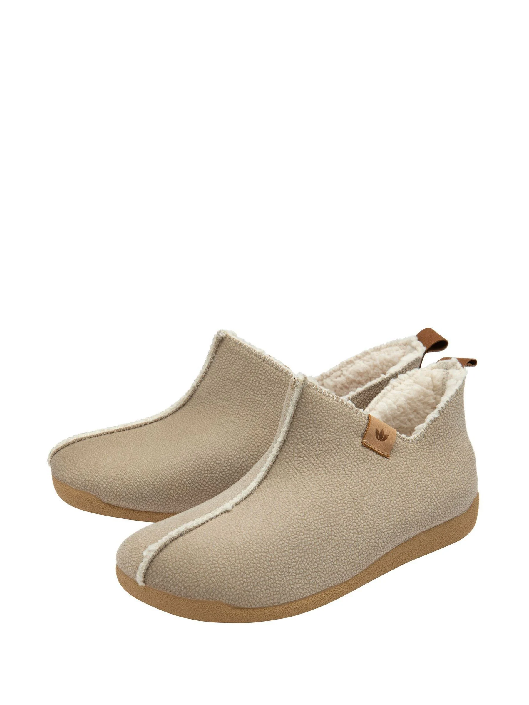 Lotus Natural Textile Bootie Slippers