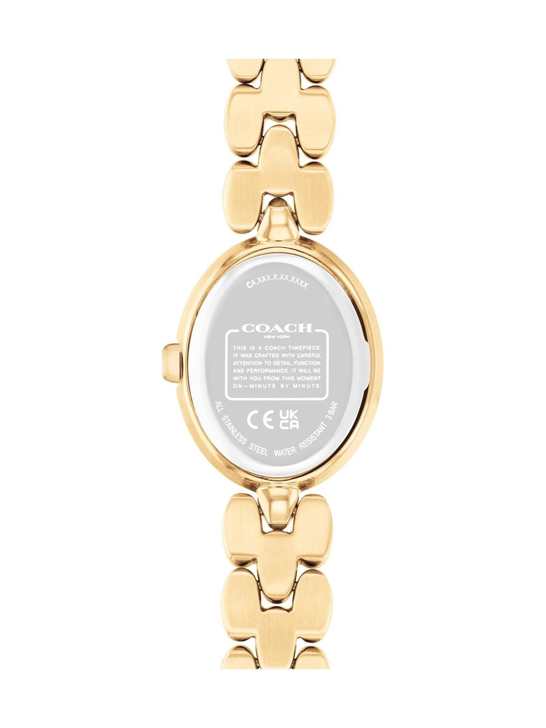 COACH Gold Tone Ladies Sammy 22mm Oval Watch