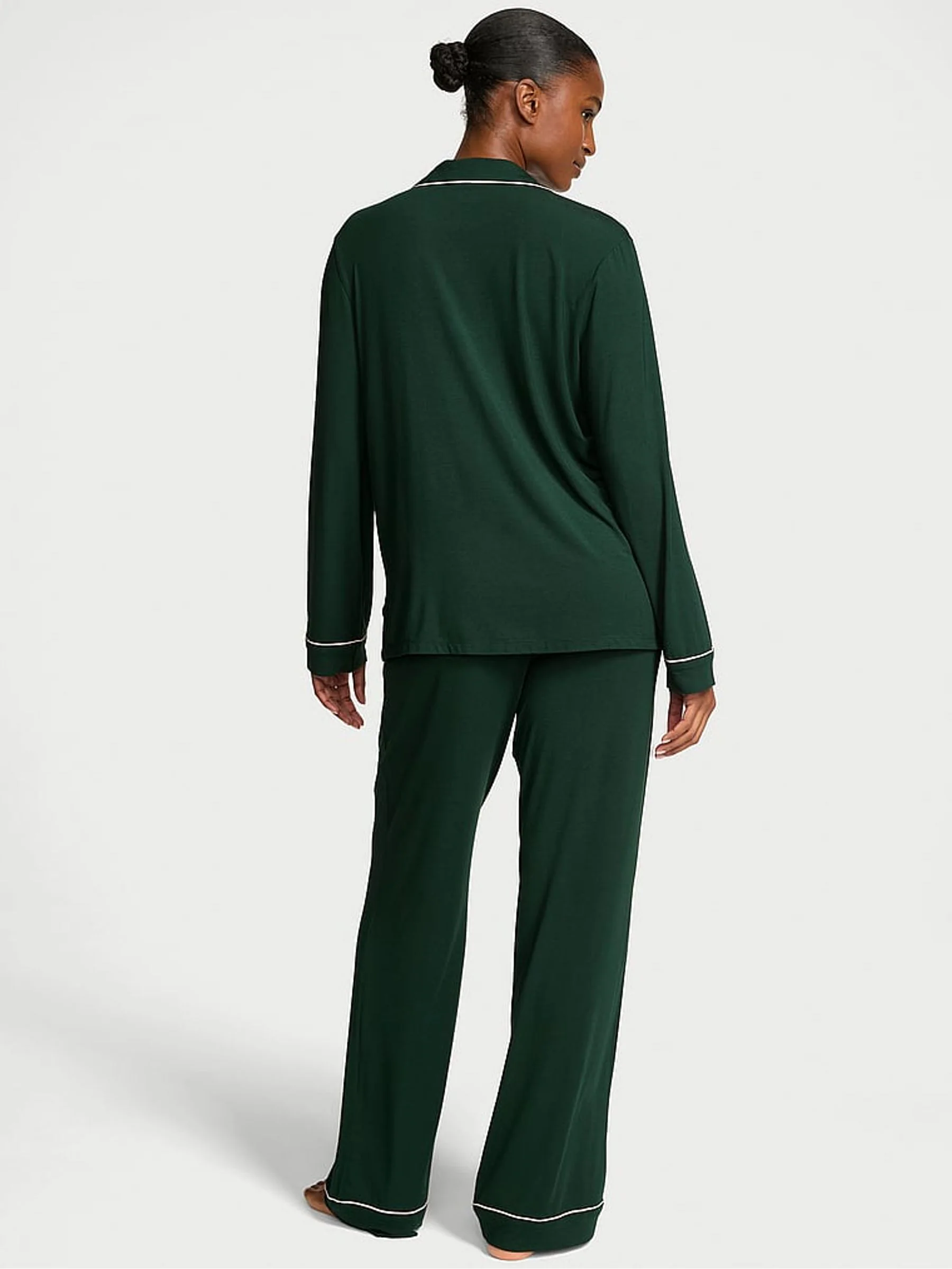 Victoria's Secret Cilantro Green Modal Long Pyjamas Set