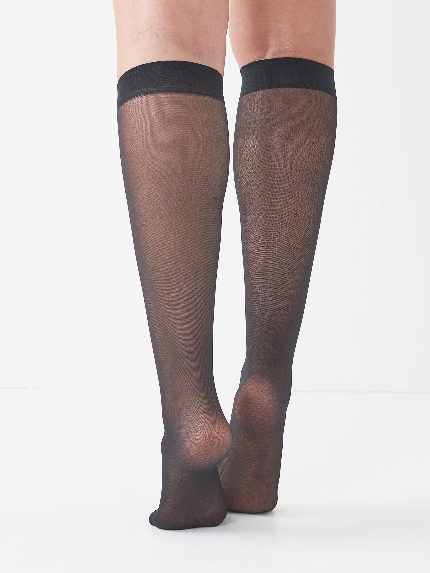 Black 20 Denier Knee High Socks 5 Pack