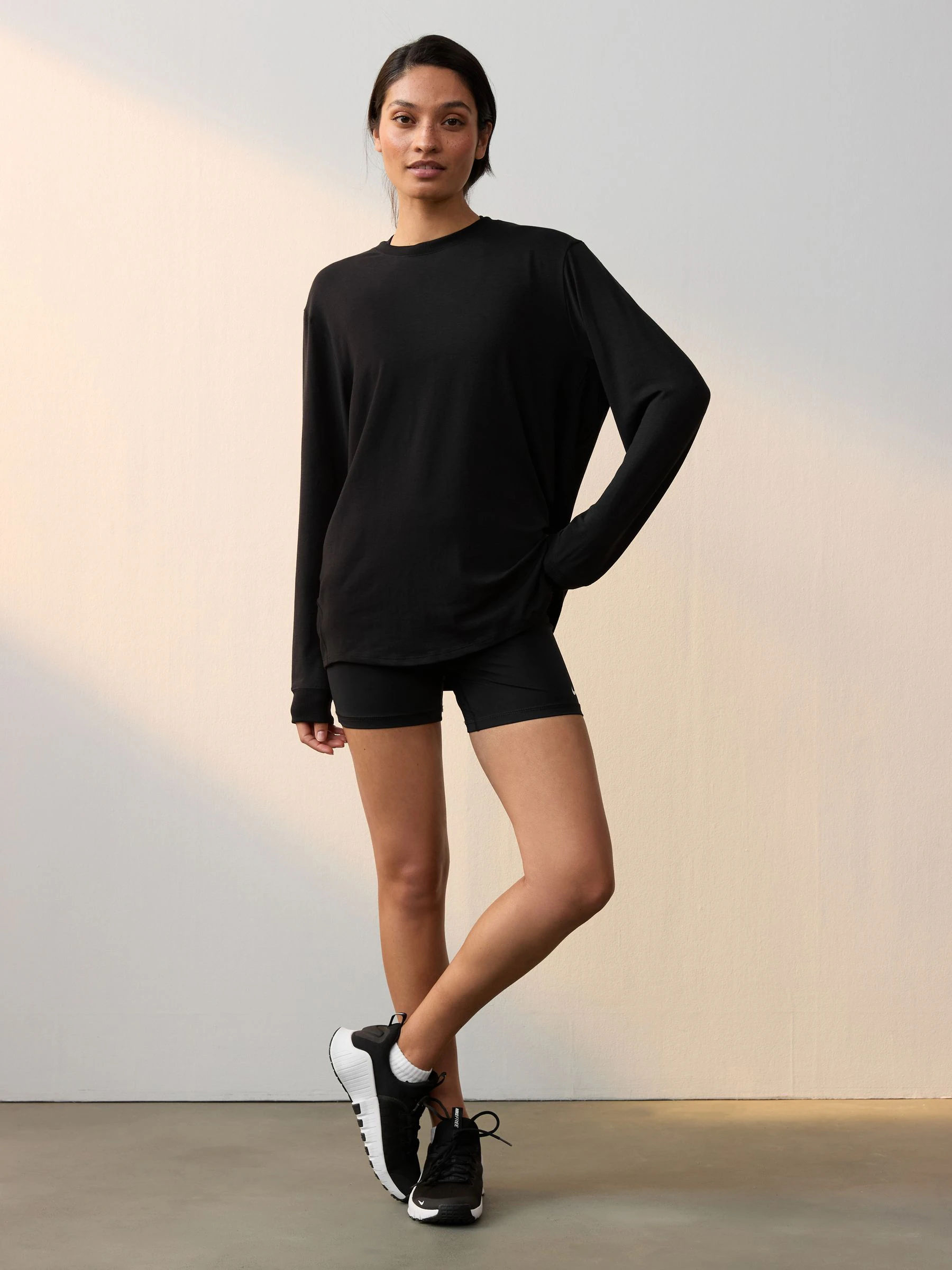 Nike Black One Relaxed Dri-FIT Long Sleeve Top