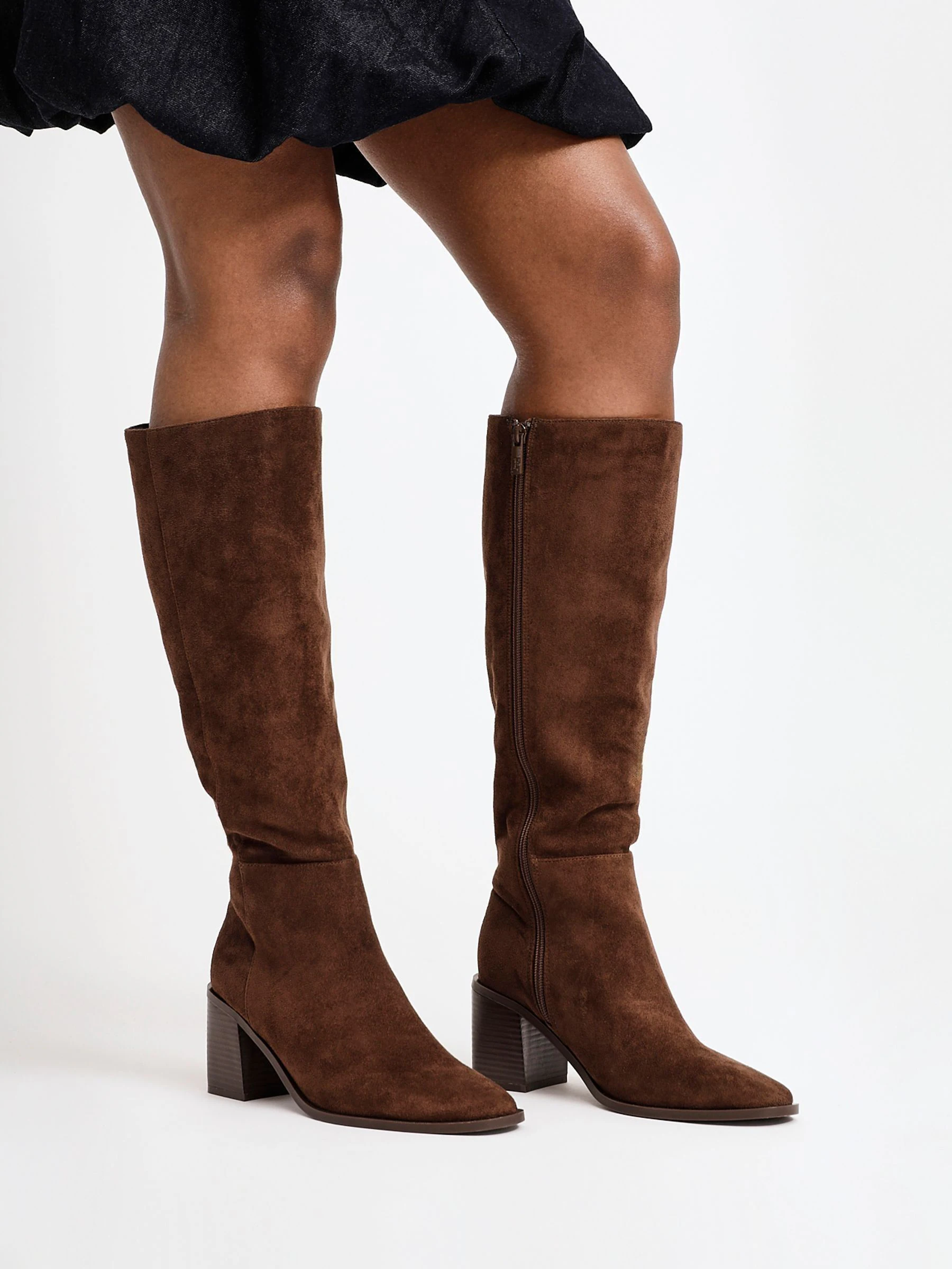 Linzi Brown Levine Block Heeled High Leg Boots