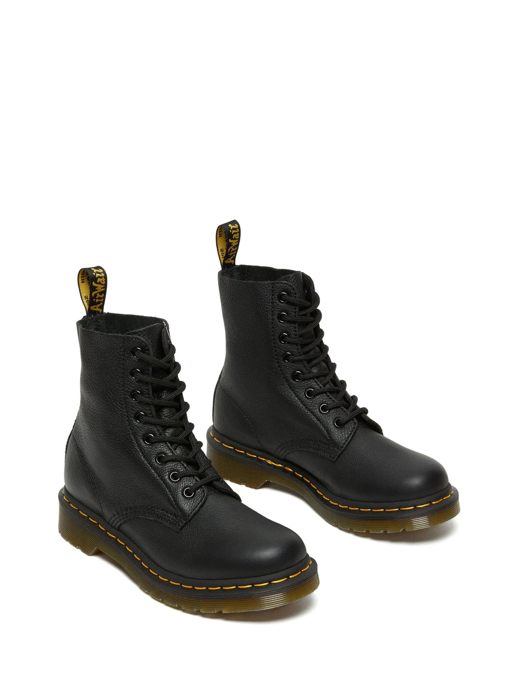 Dr. Martens Black 1460 Pascal Virginia Lace-Up Leather Boots