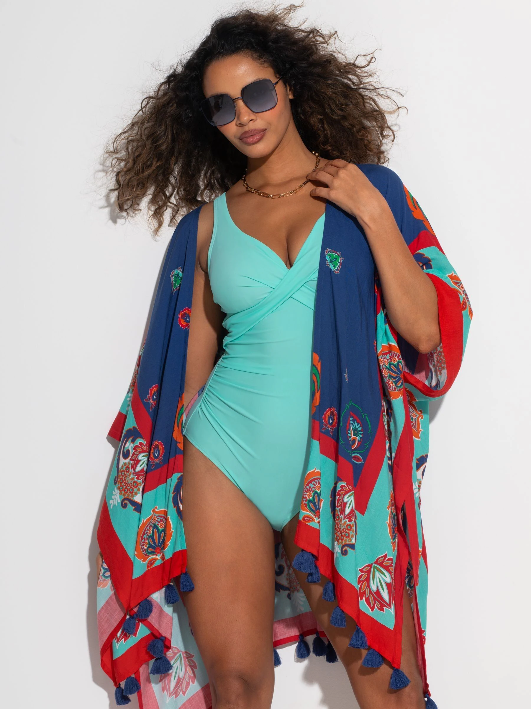 Pour Moi Aqua Free Spirit Twist Front Tummy Control Swimsuit