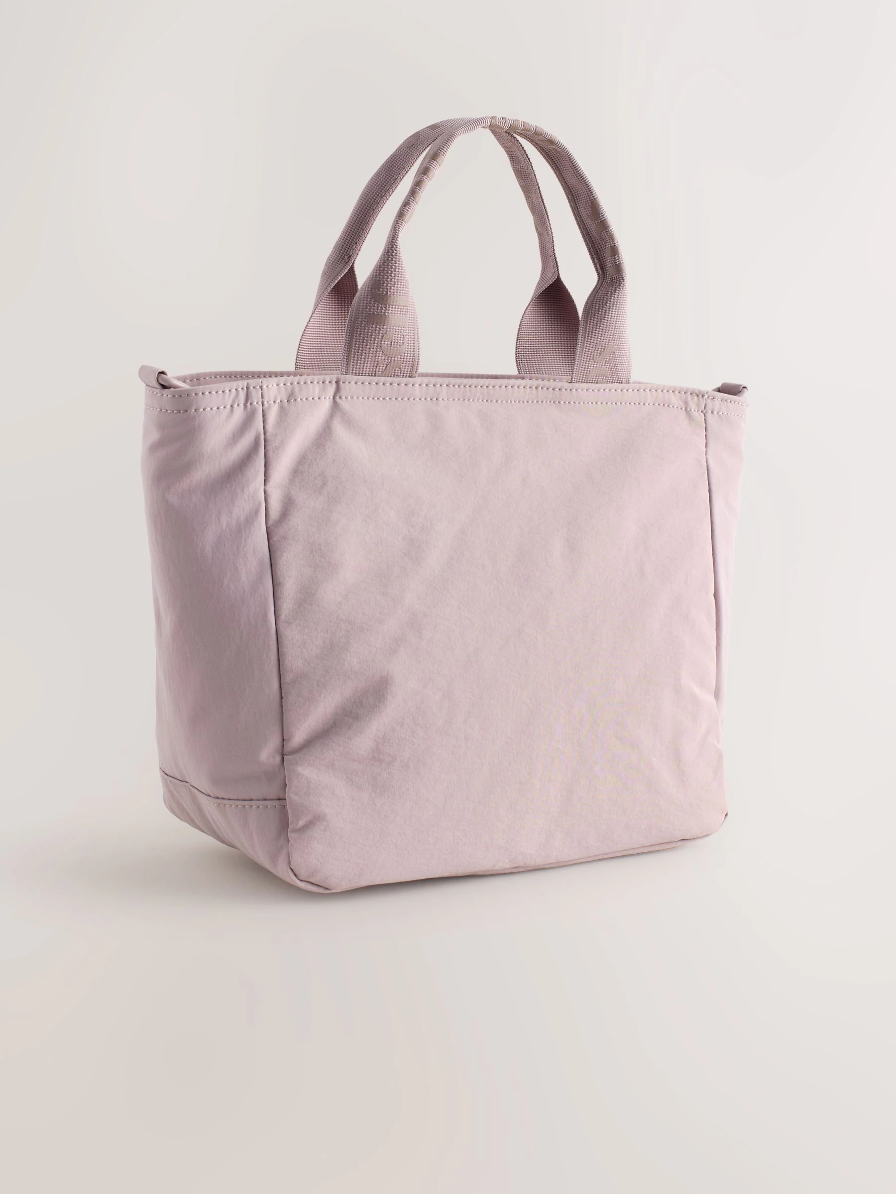 self. Grey Nylon Lunch Bag