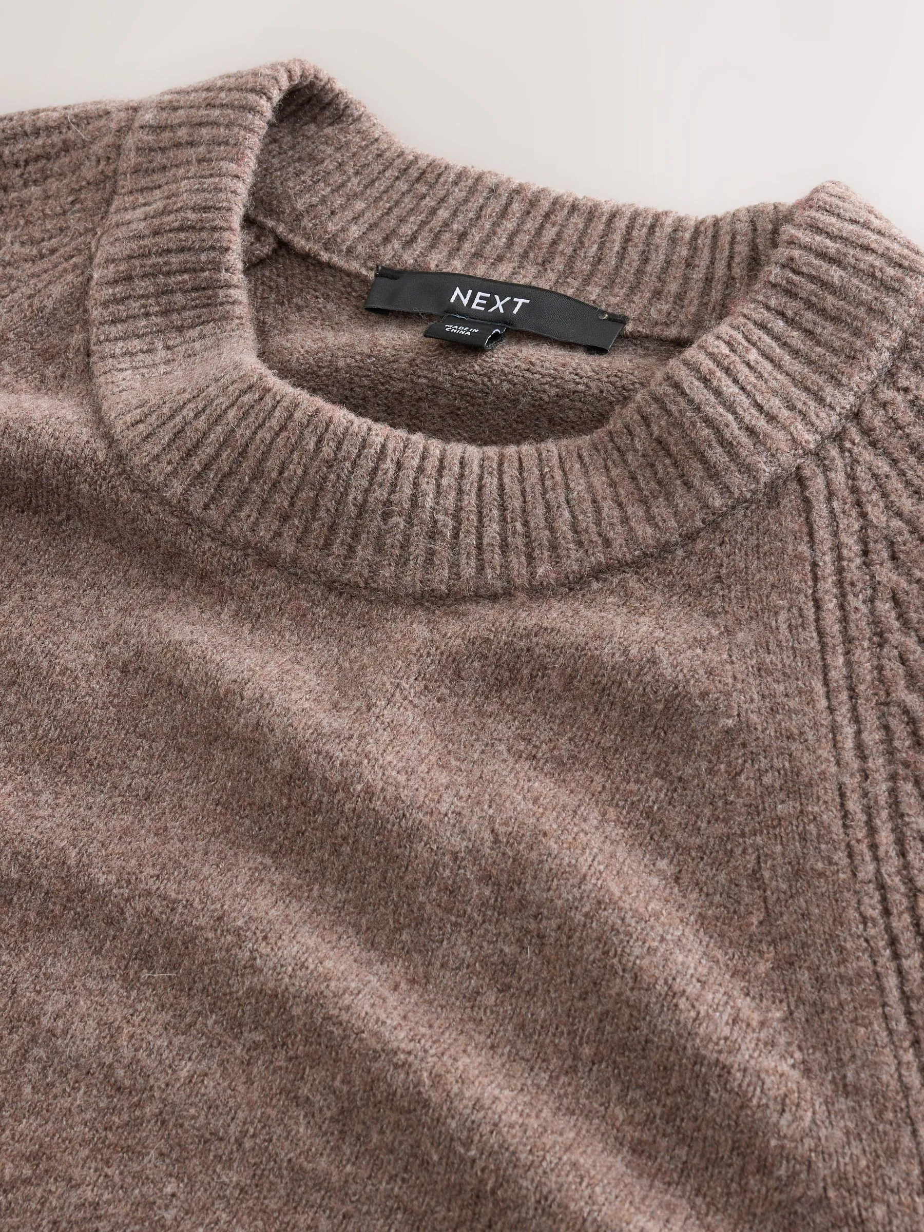 Mole Supersoft Ribbed Sleeve Knitted Midi Jumper Dress