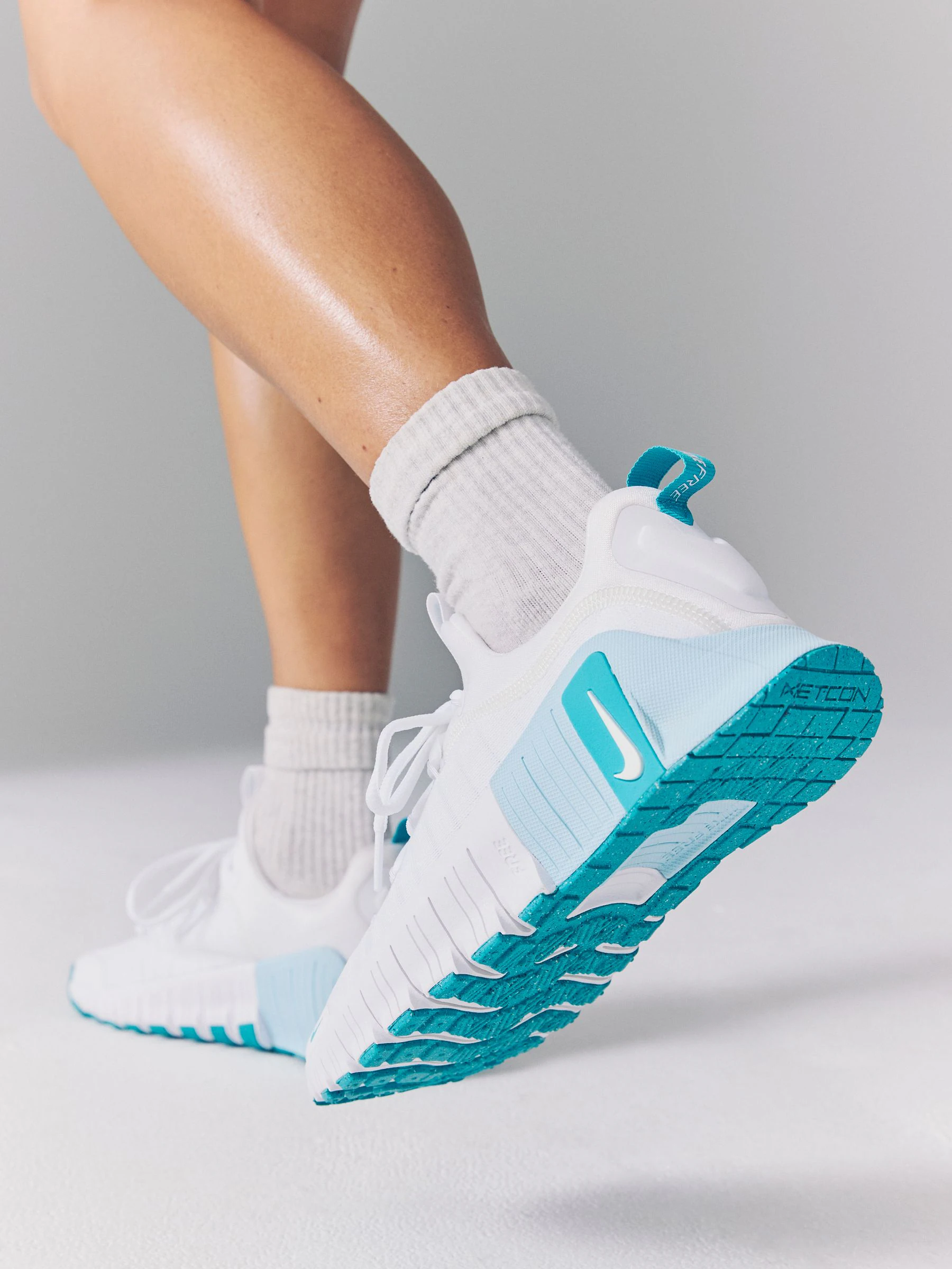 Nike White Teal Free Metcon 6 Training Trainers