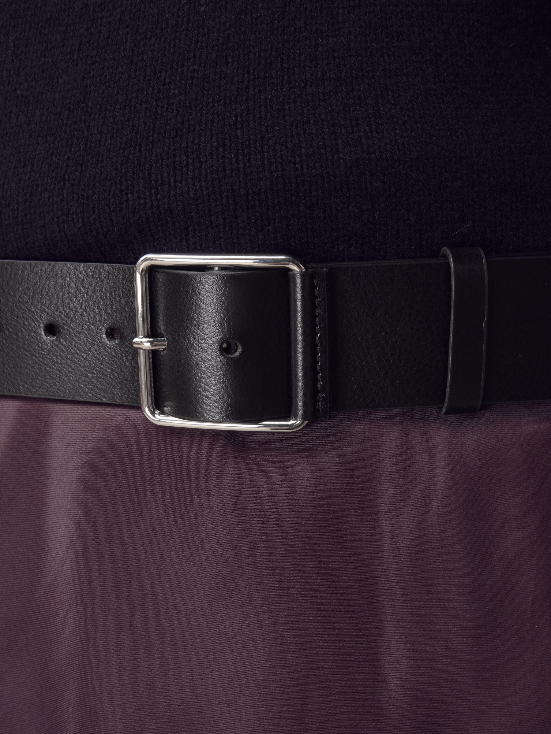 Black N. Premium Made In Italy Wide Leather Belt