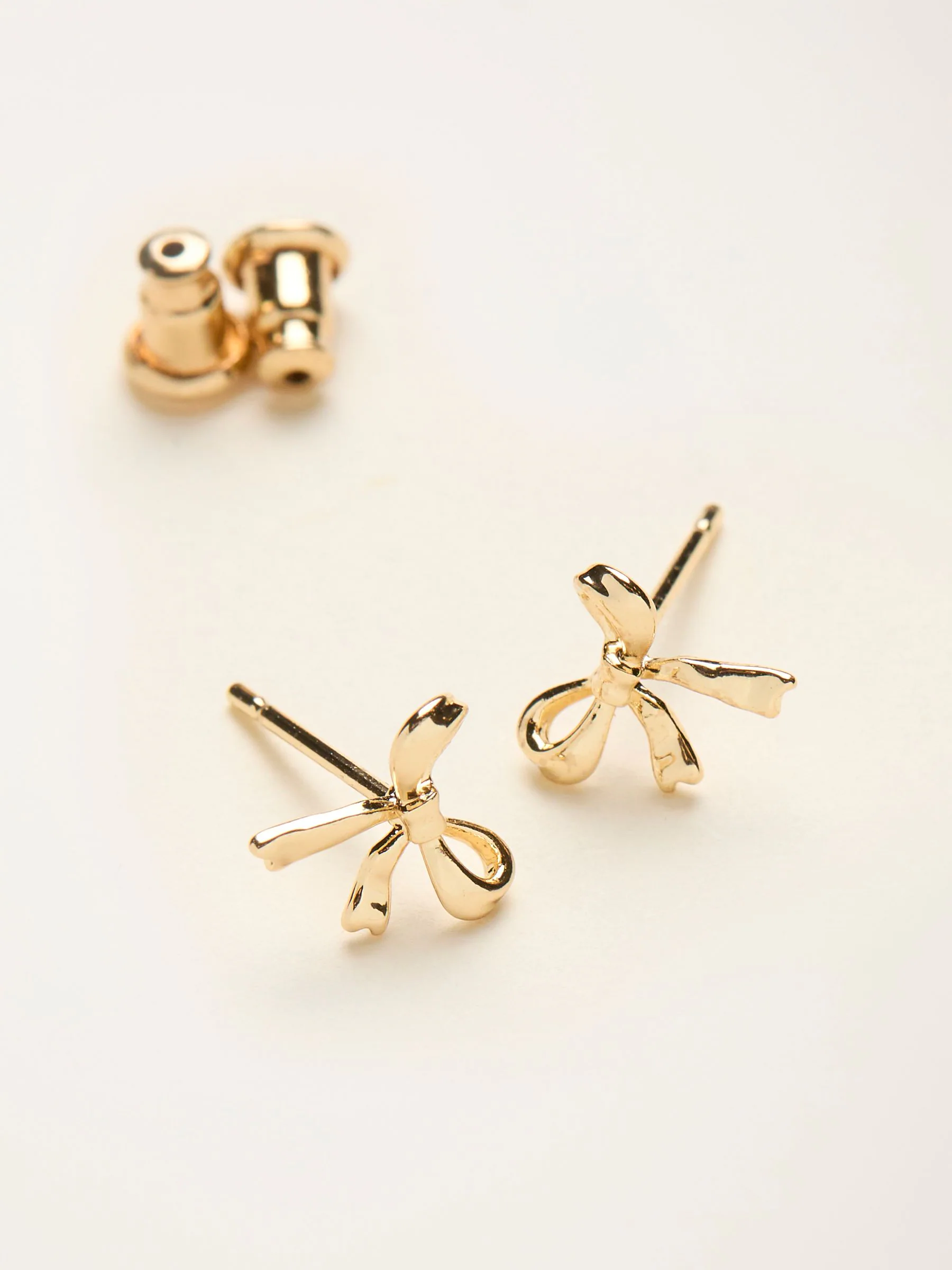 FatFace Gold Tone Bow Stud Earrings