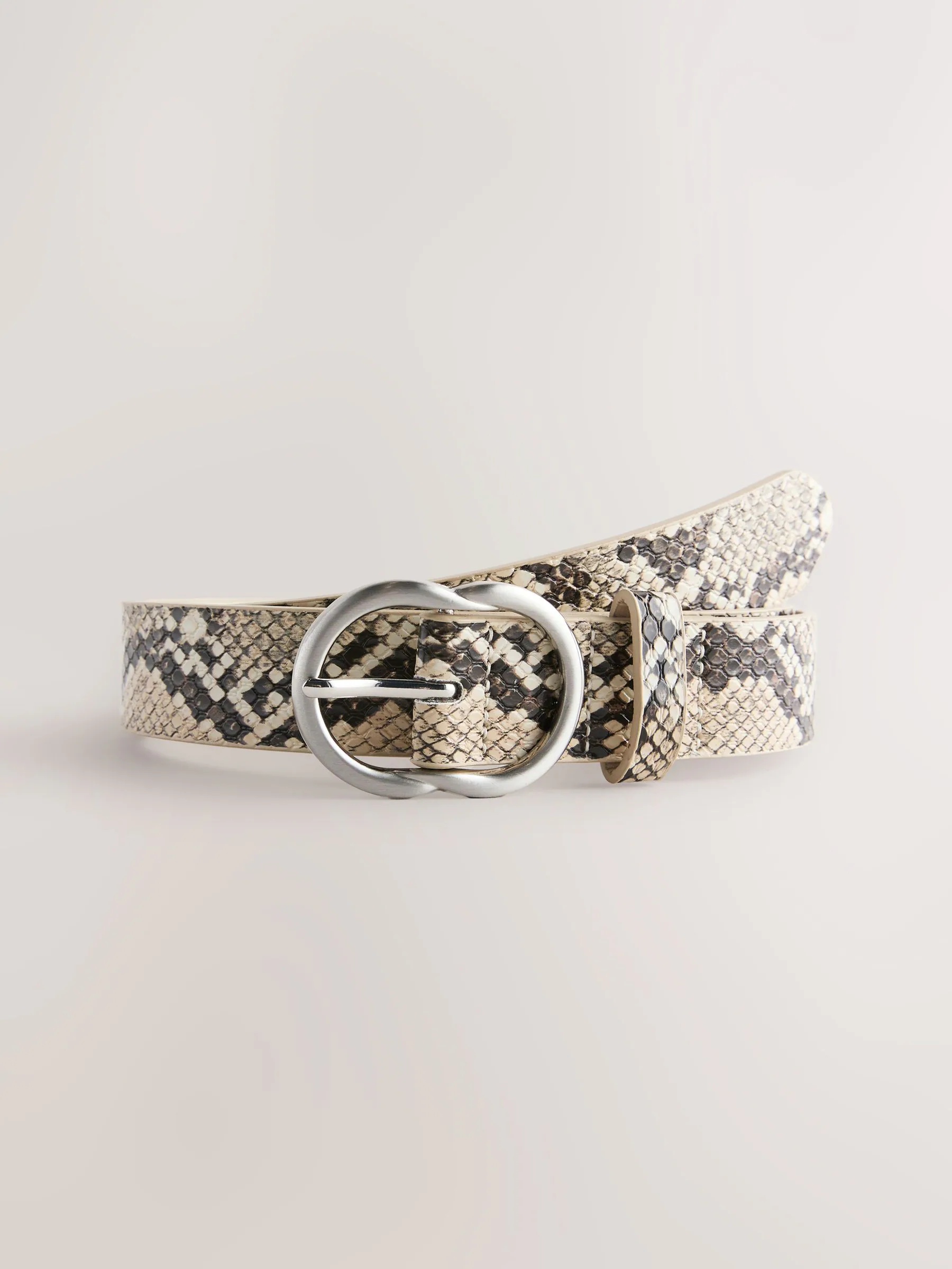 Snake Print Regular PU Belt