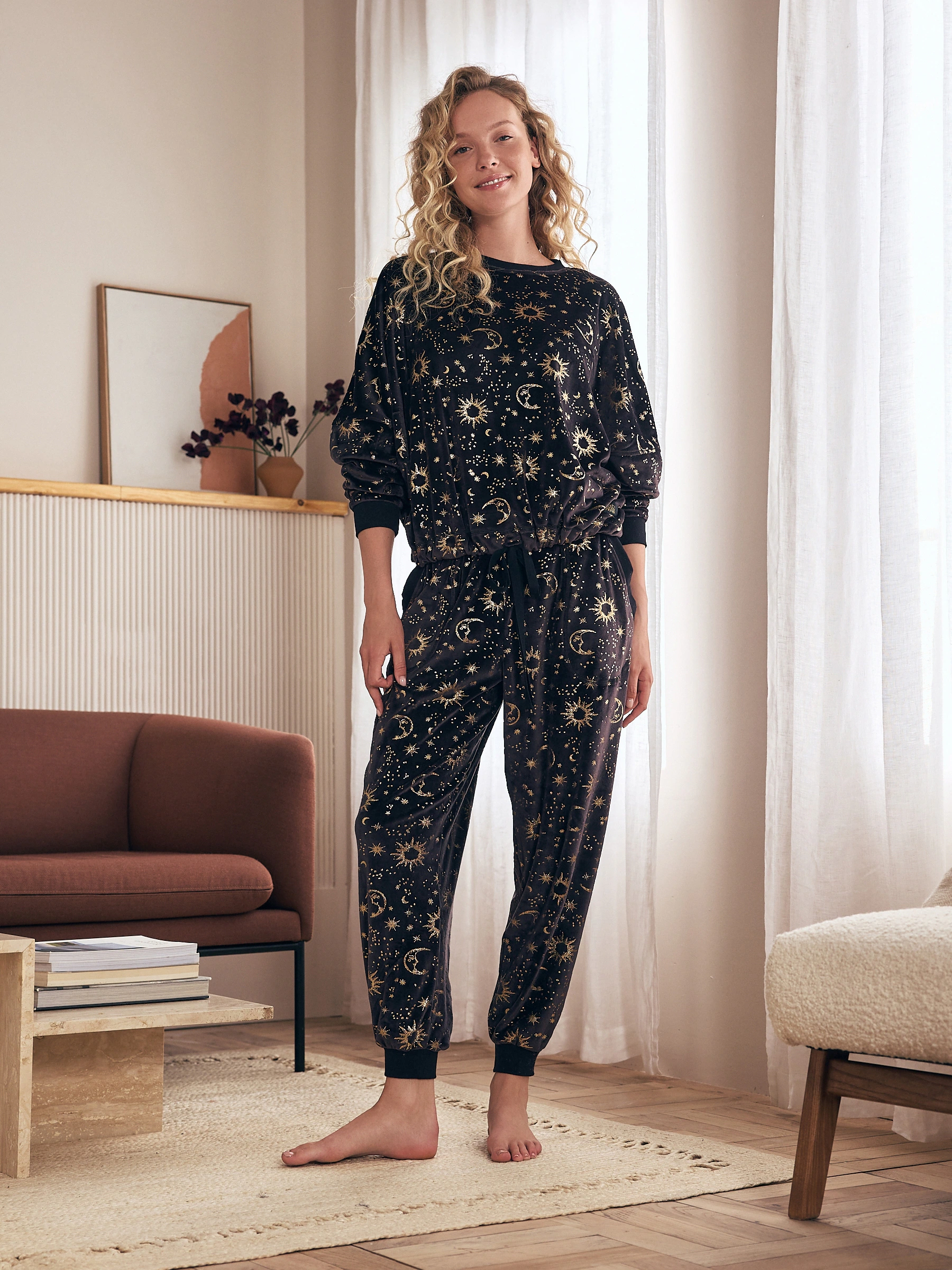 Bath & Body Works Black Celestial Cosy Twosie Pyjamas