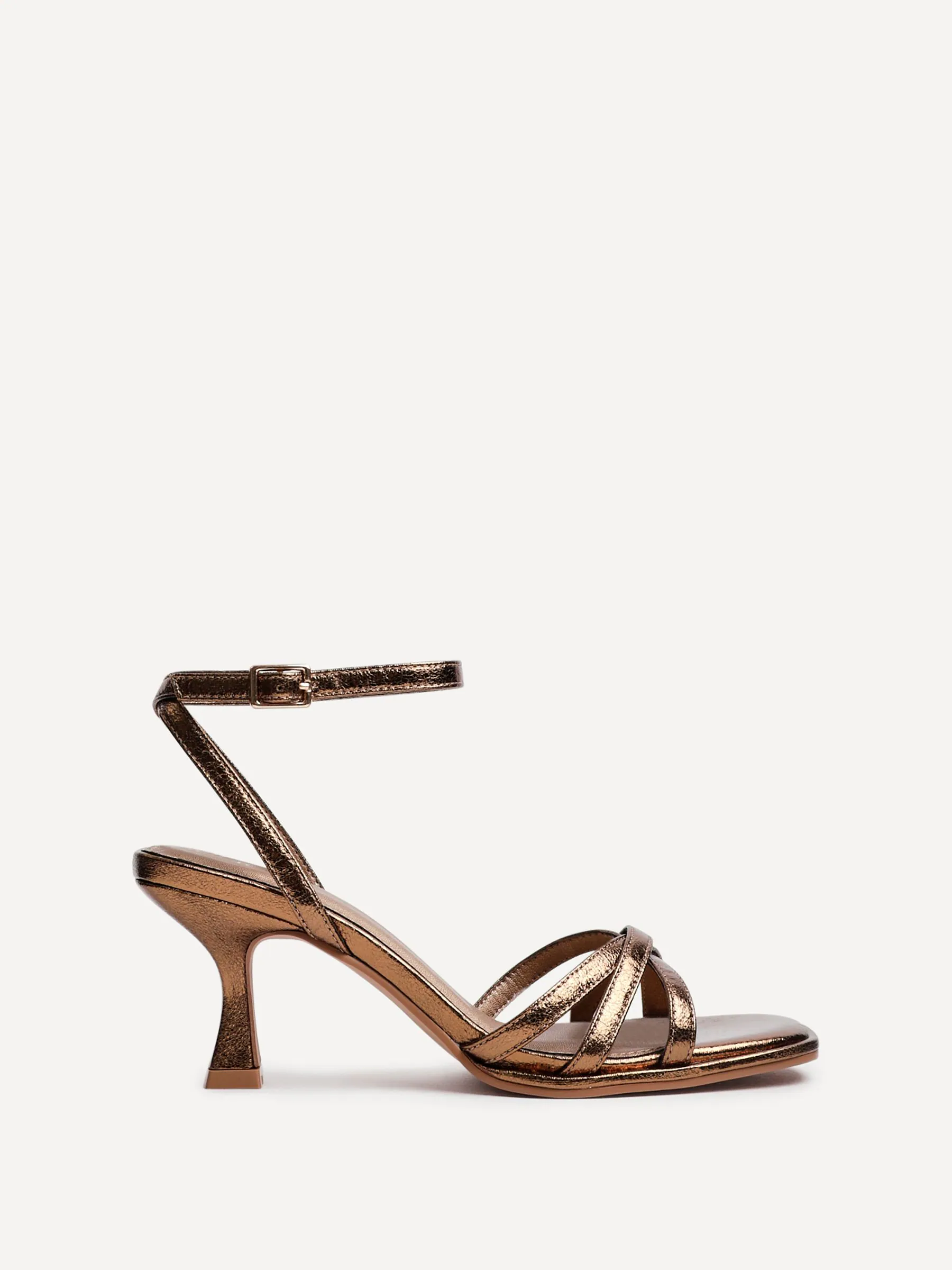 Linzi Bronze Faro Strappy Heeled Sandals