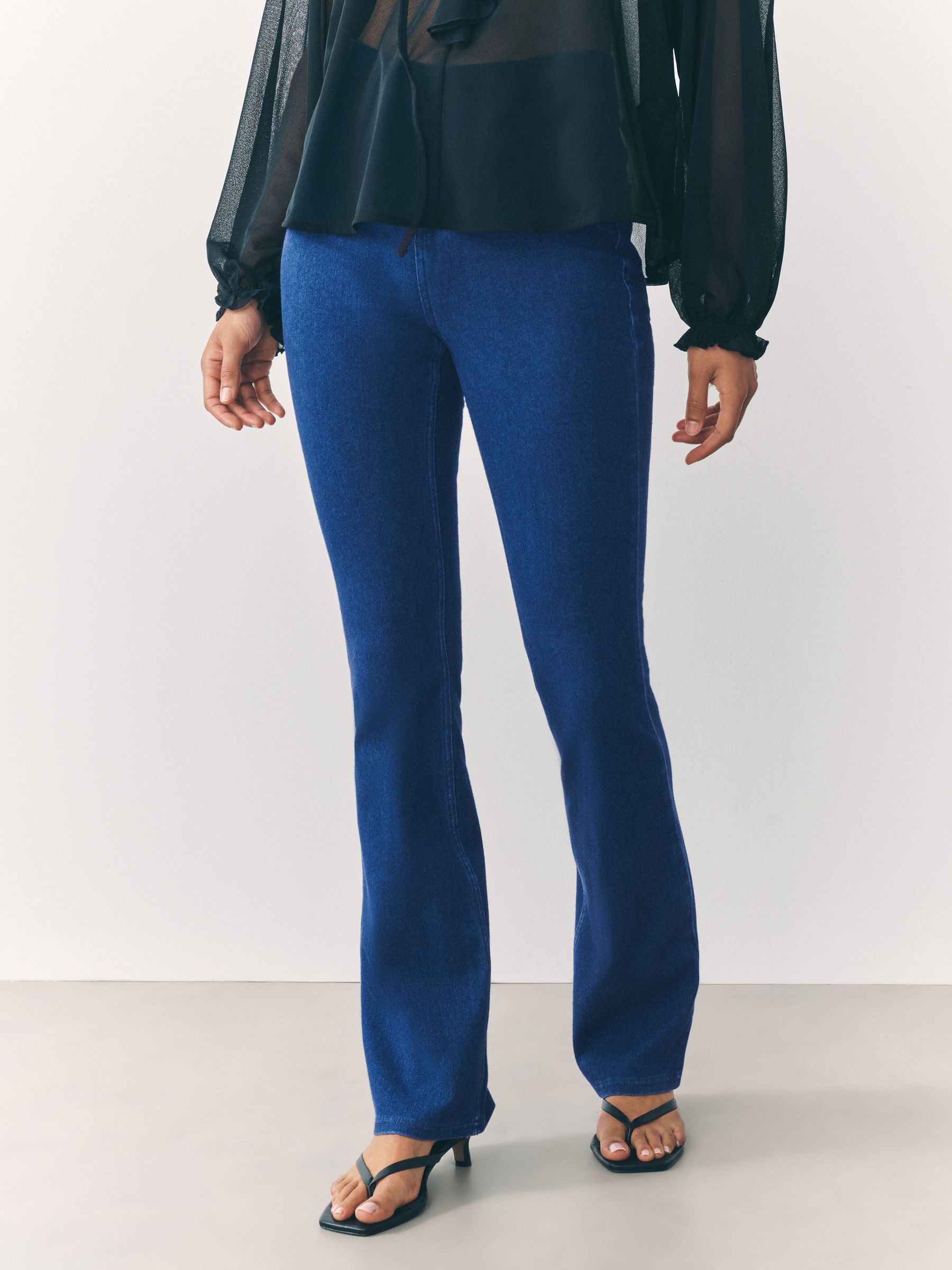 Dark Blue Jersey Bootcut Leggings