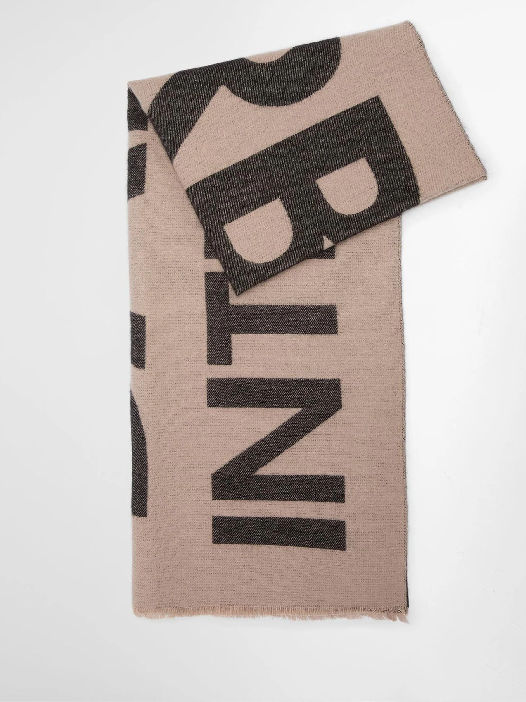 Barbour® International Cream Milla Logo Chunky Scarf