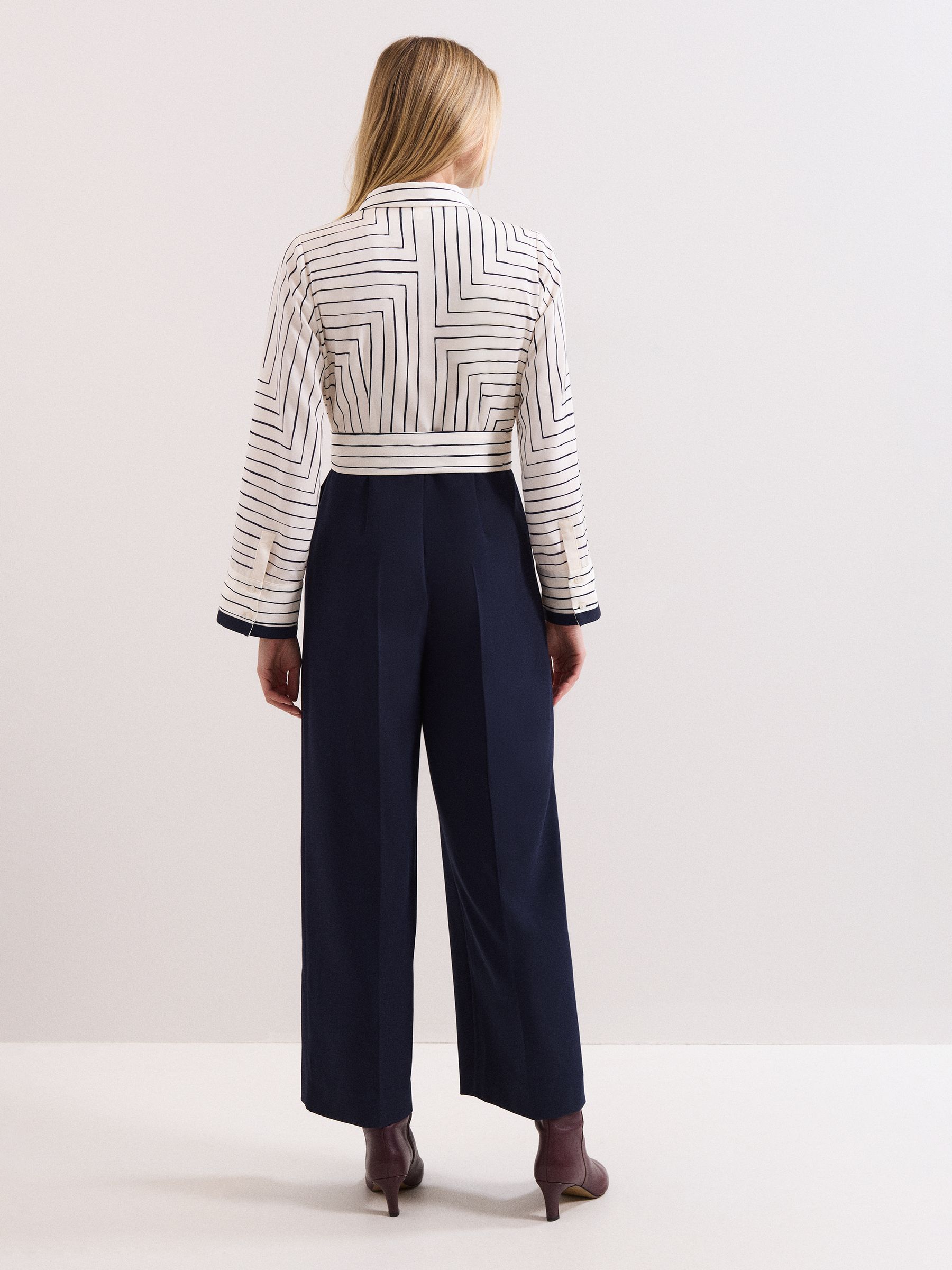 Phase Eight Blue Geo Jumpsuit