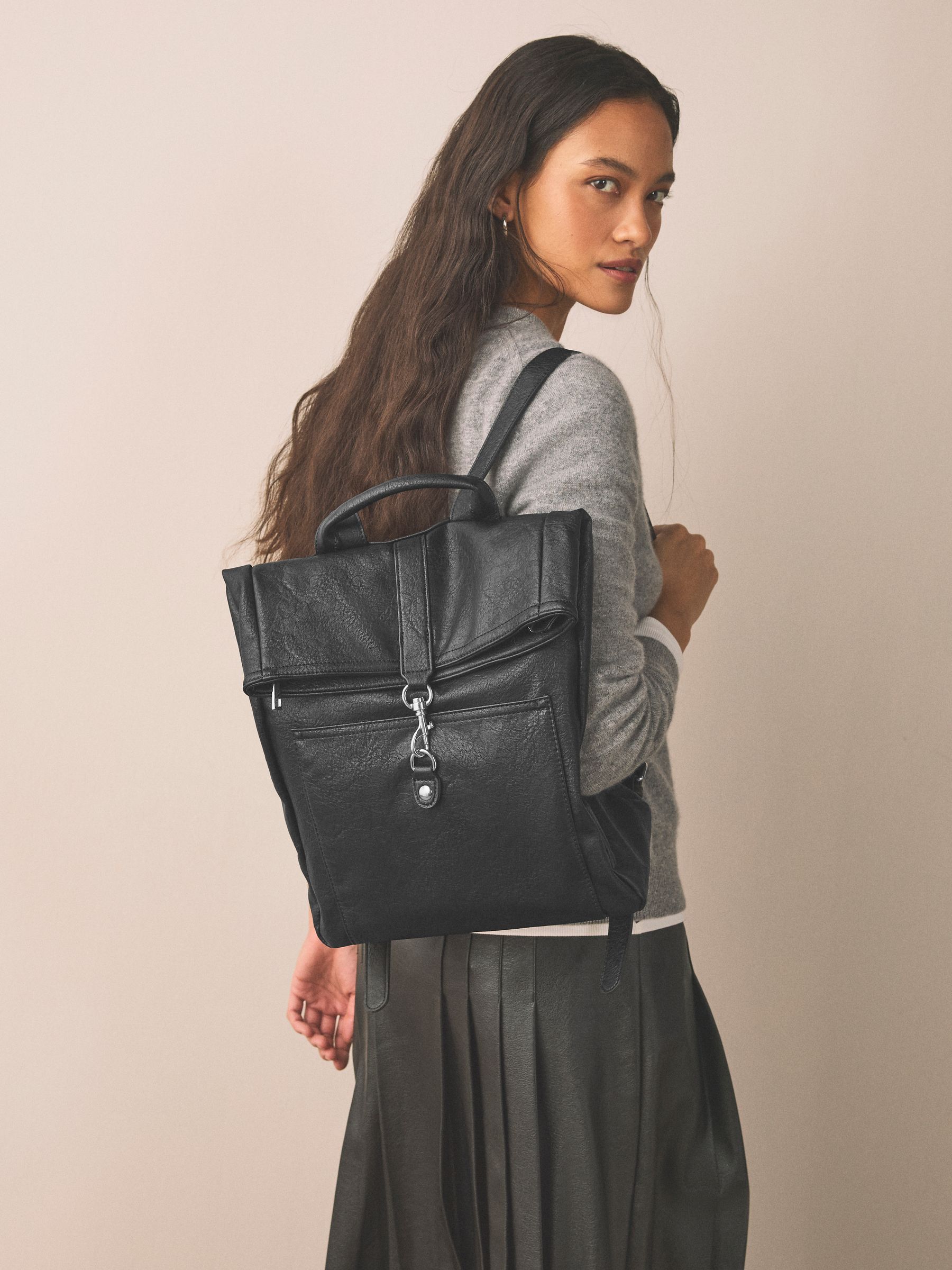 Black Slouchy Backpack