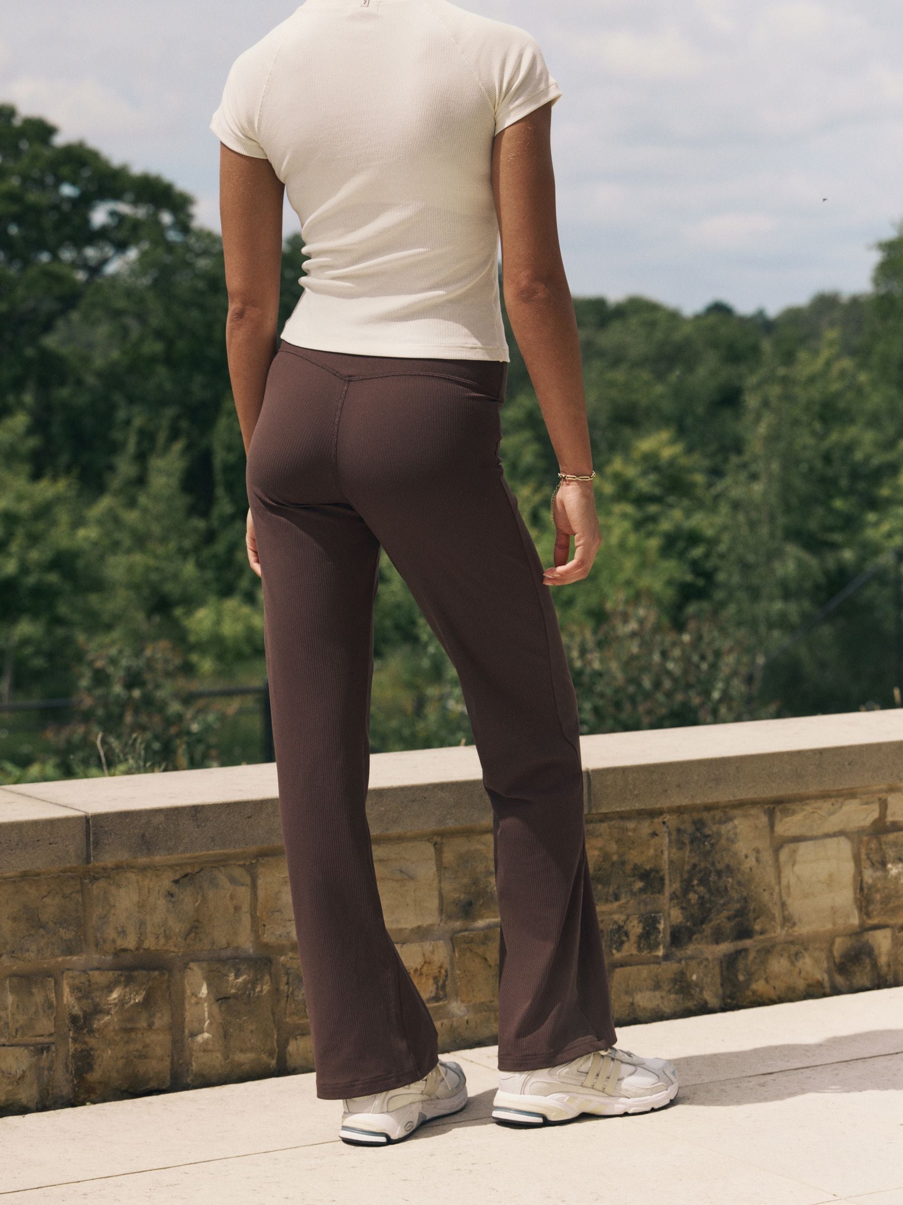 self. Chocolate Rib Wide Leggings