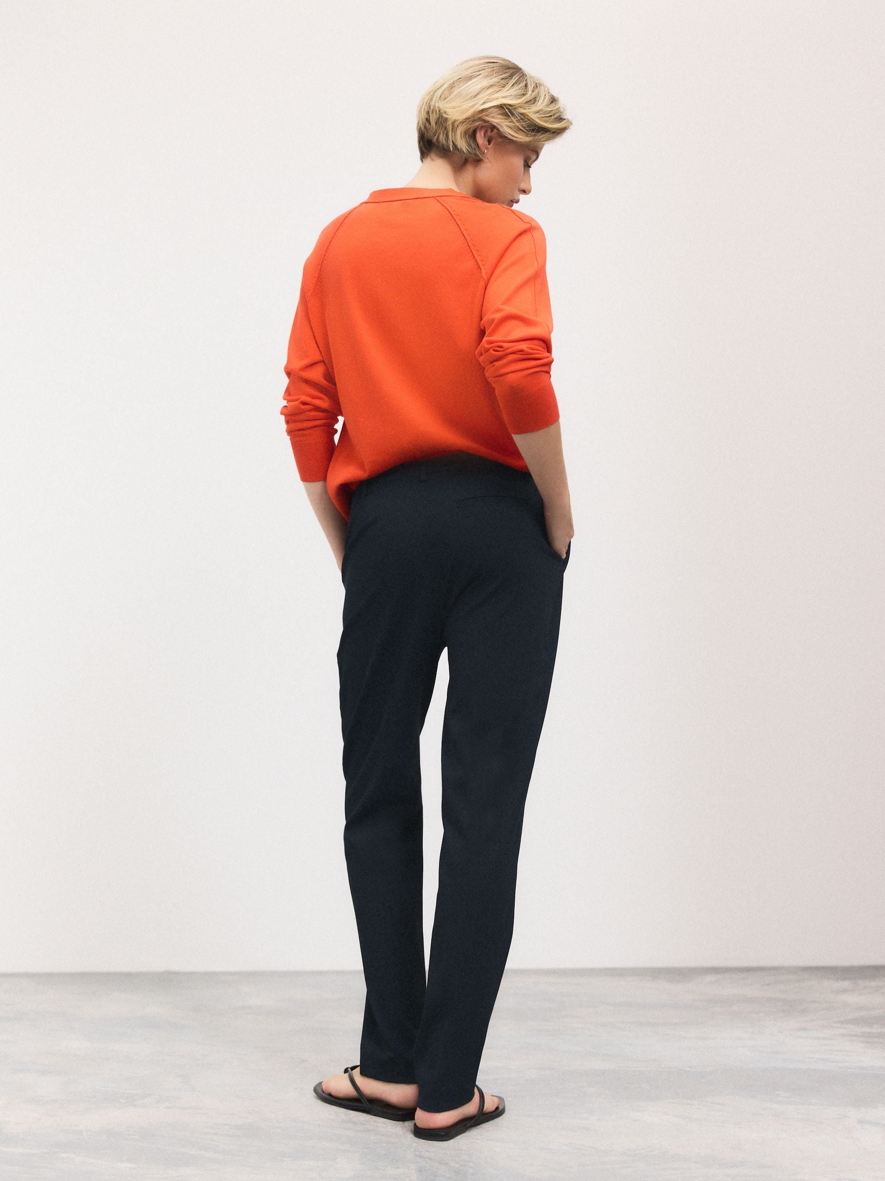 Navy Slim Tailored Trousers