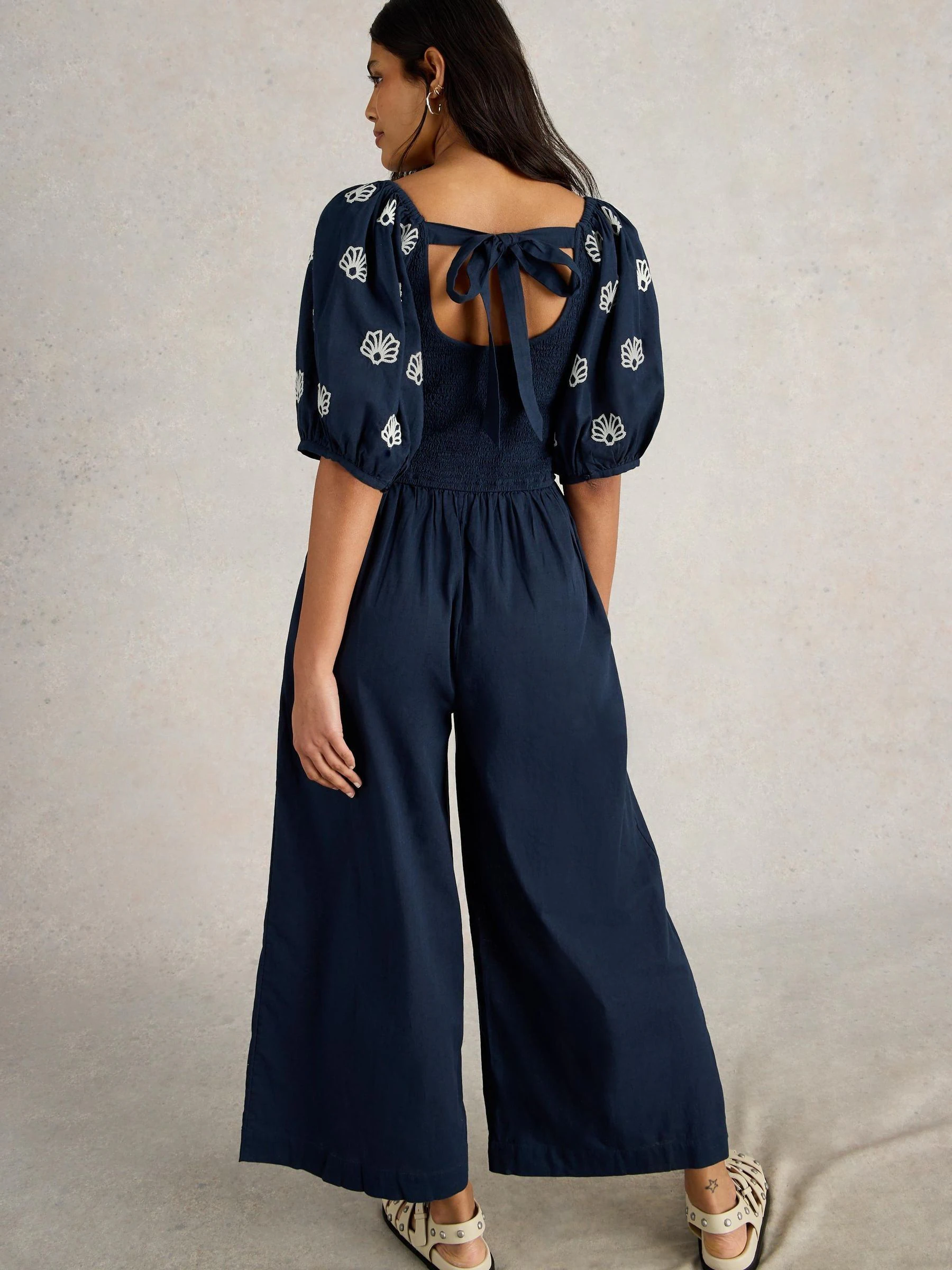 White Stuff Blue Reese Jumpsuit