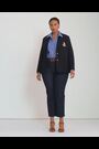 Lauren Ralph Lauren Lauren Navy Curve Anfisa Bullion Jacquard Blazer
