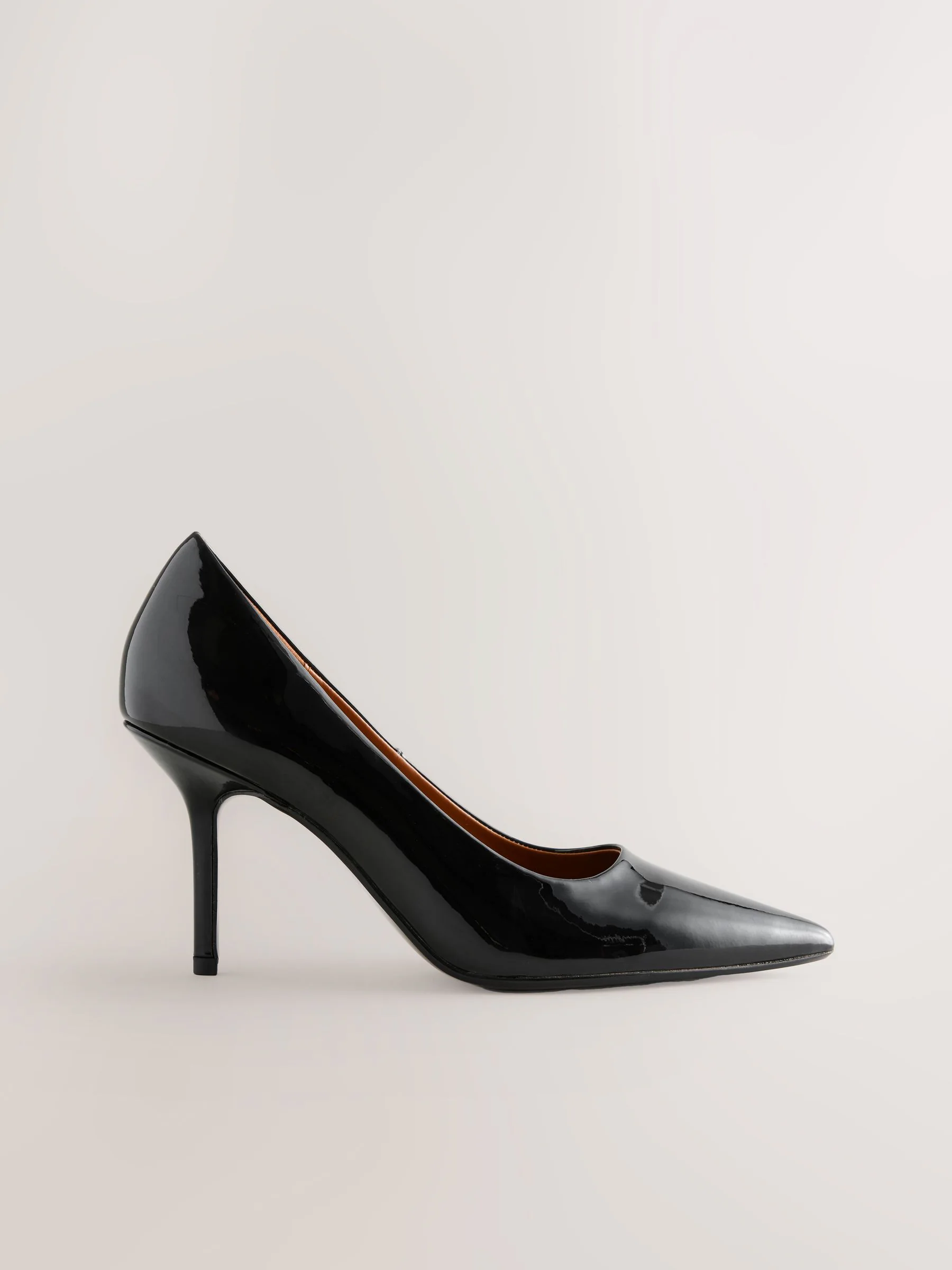 Black Extra Wide Fit Forever Comfort® Point Toe Court Heels